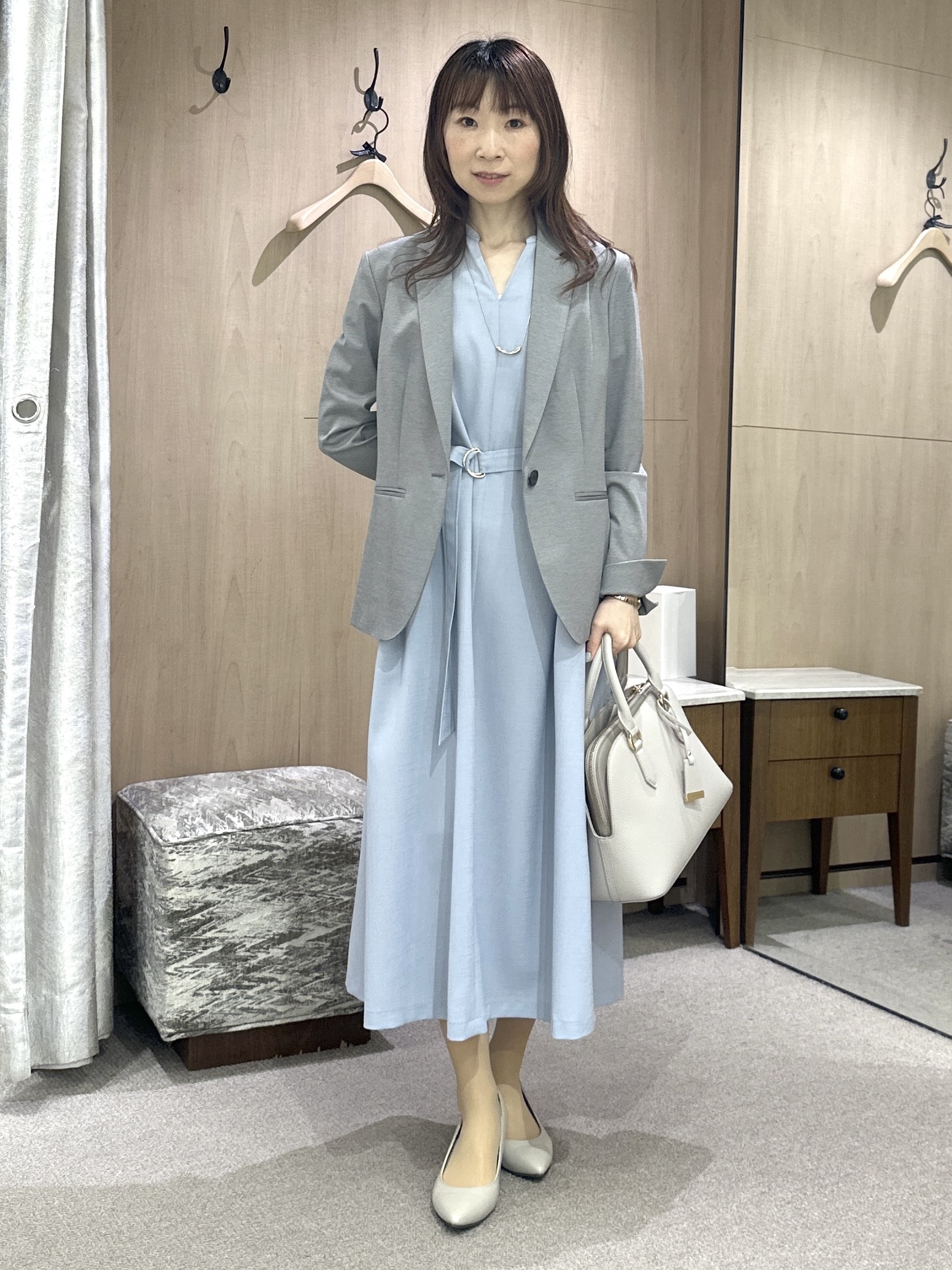 Miwaさんの「UNTITLED｜【UV/接触冷感/スーツ】ジャージテーラードジャケット」を使ったコーディネート
