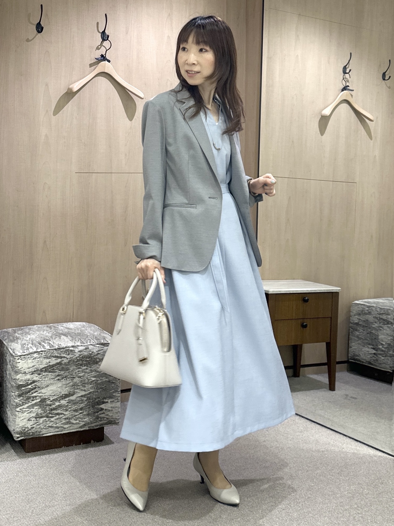 Miwaさんの「UNTITLED｜【UV/接触冷感/スーツ】ジャージテーラードジャケット」を使ったコーディネート