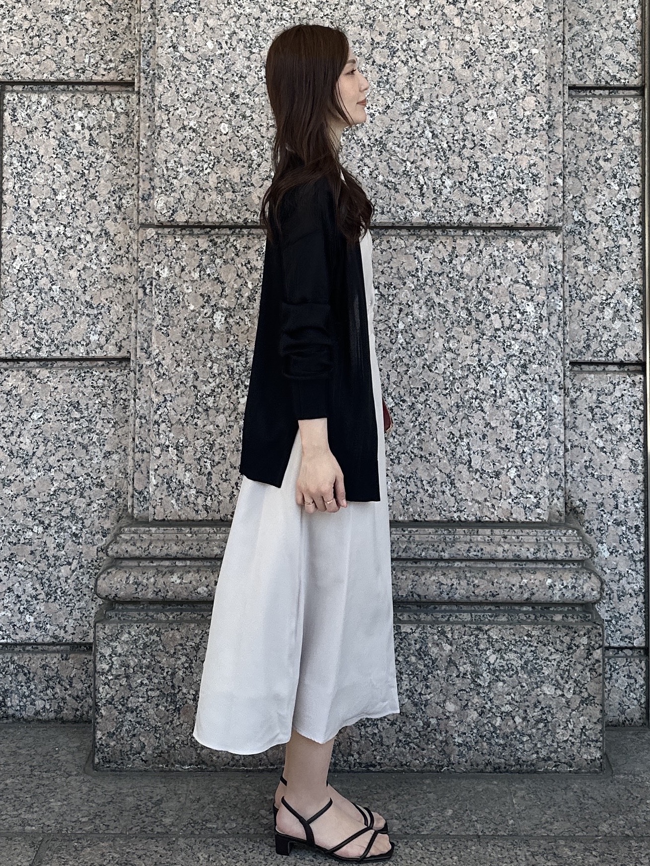 keito.iさんの「OPAQUE.CLIP｜【接触冷感】ニットカーディガン《洗濯機OK／抗ピリング》」を使ったコーディネート