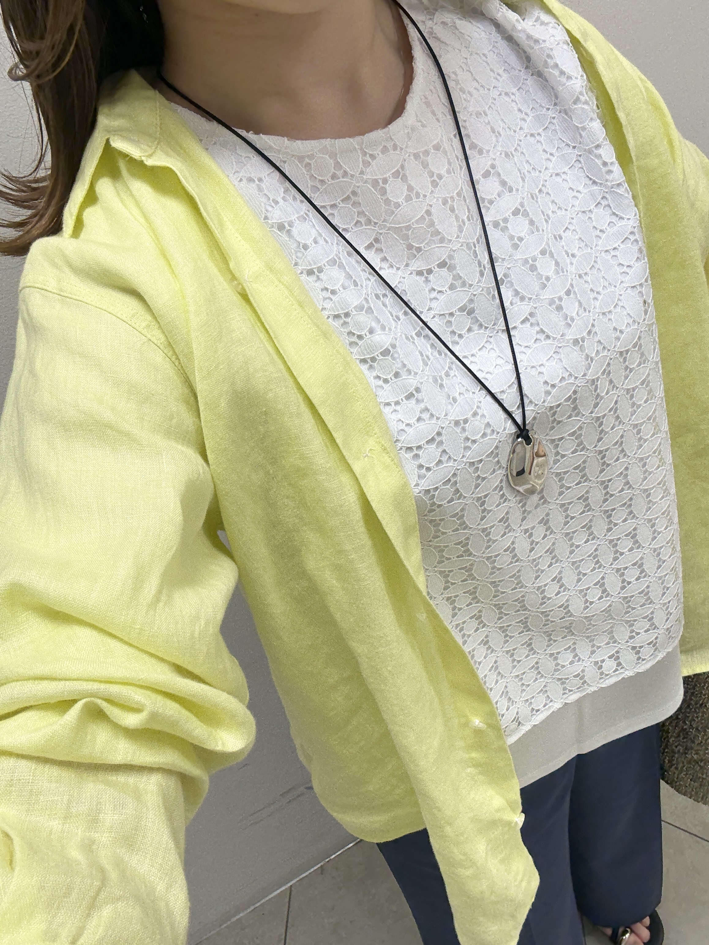 kahoさんの「INDIVI｜【接触冷感／2WAY】カシュクールリネンシャツ」を使ったコーディネート