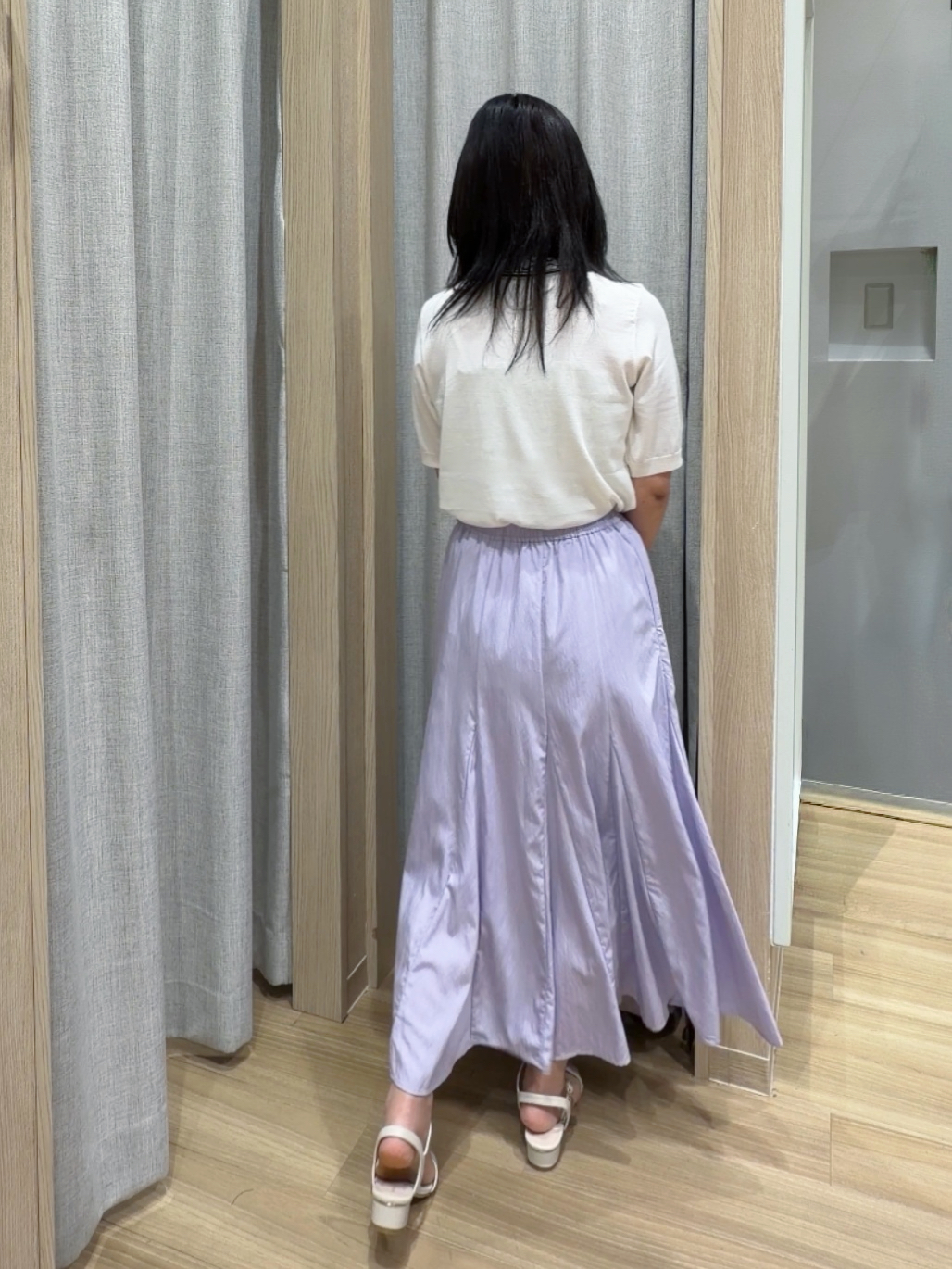 Fumikaさんの「grove｜【大人気アイテム5分袖で登場！】スカーフ柄ボウタイ五分袖ニットプルオーバ―」を使ったコーディネート