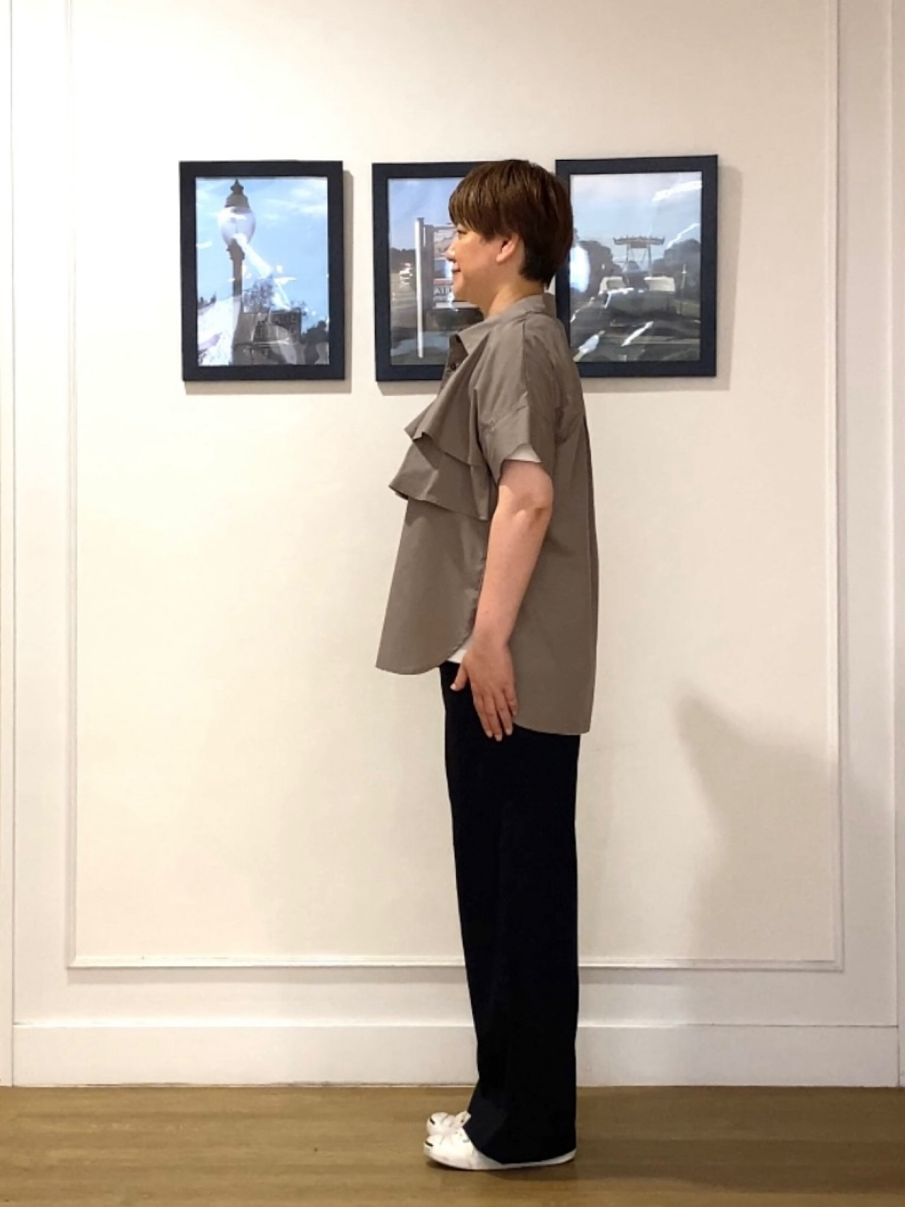 Hiroさんの「Dessin｜【マシンウォッシャブル】ダブルフリルブラウス」を使ったコーディネート