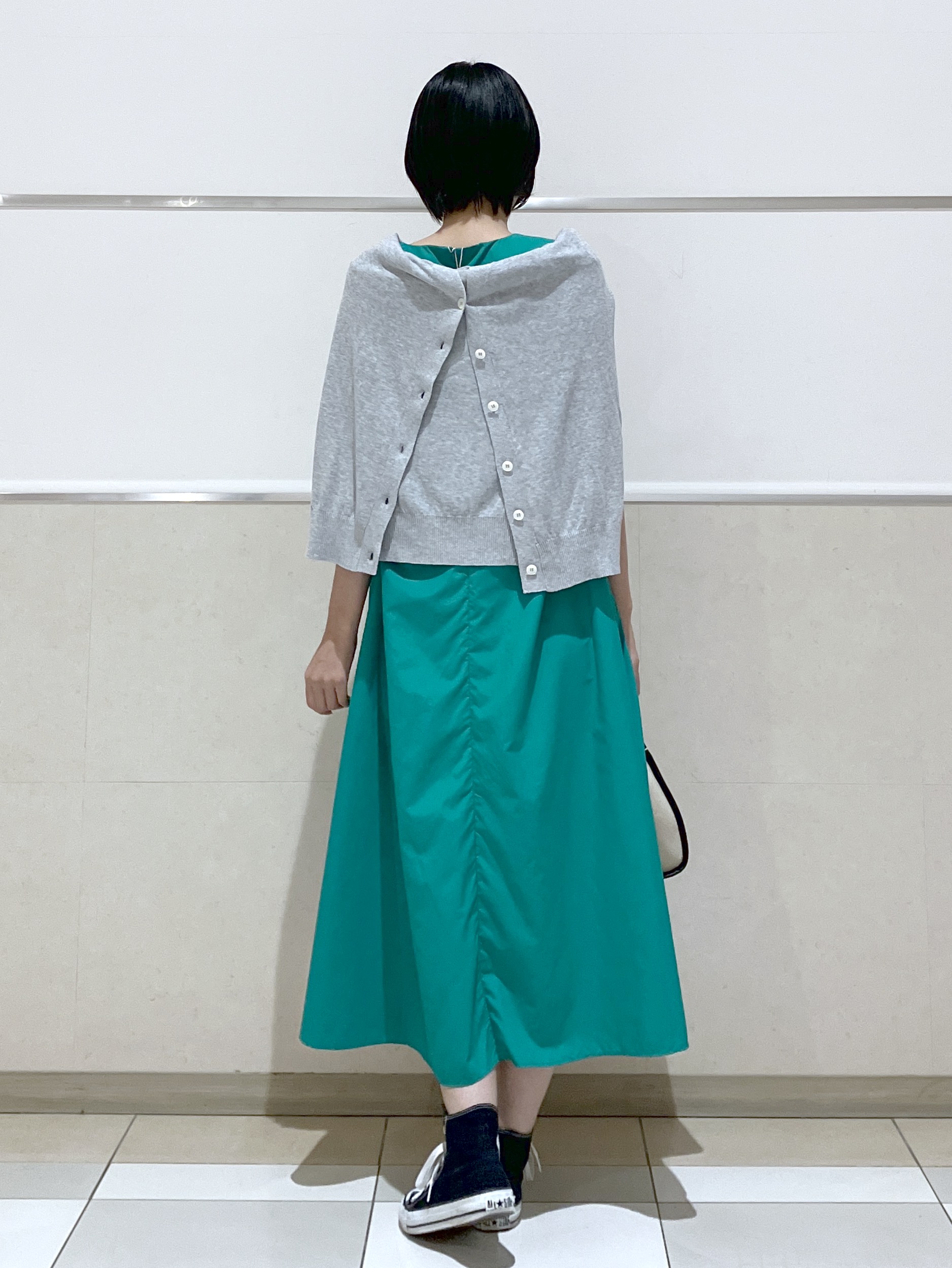eriko さんの「Dessin｜【撥水】Aラインナイロンワンピース」を使ったコーディネート