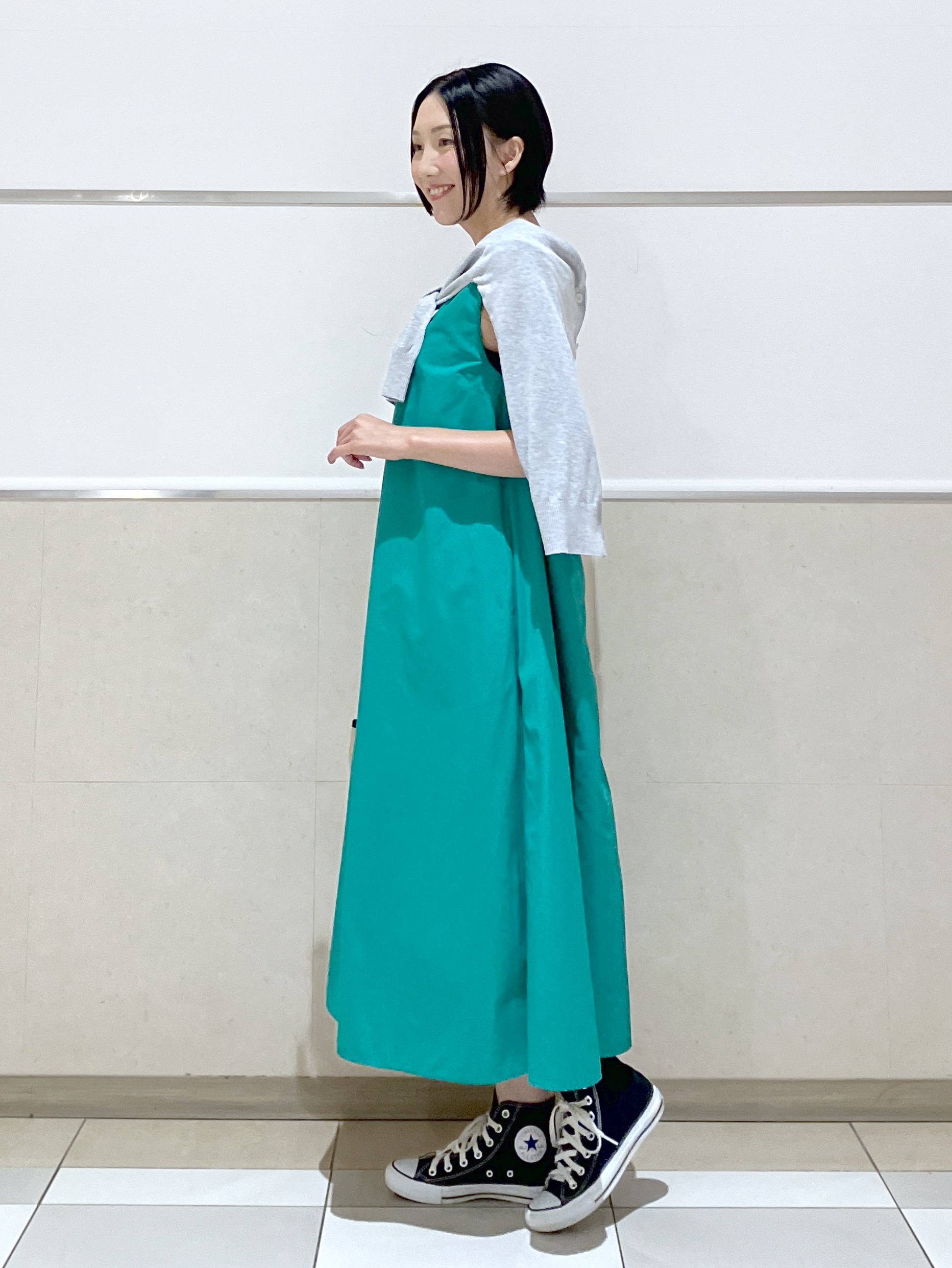 eriko さんの「Dessin｜【撥水】Aラインナイロンワンピース」を使ったコーディネート