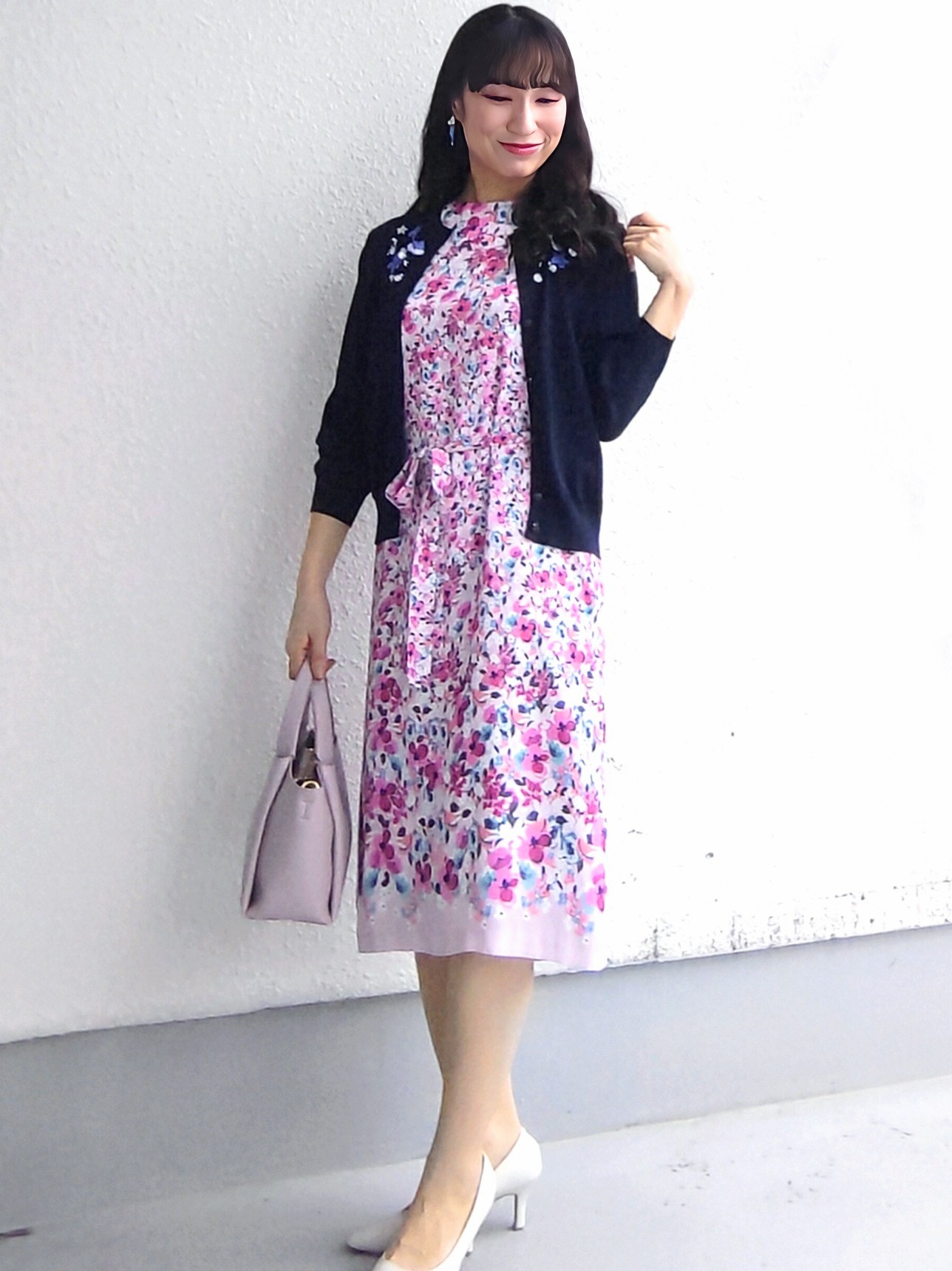 keinaさんの「SunaUna｜小花柄ワンピース」を使ったコーディネート