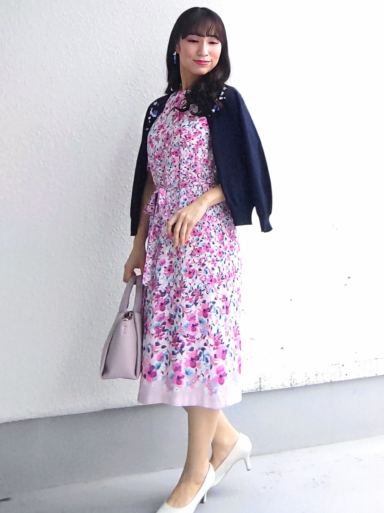 keinaさんの「SunaUna｜小花柄ワンピース」を使ったコーディネート