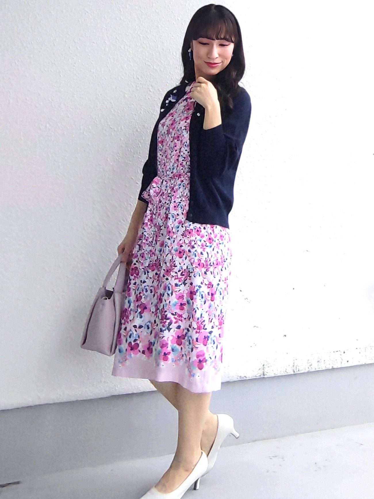 keinaさんの「SunaUna｜小花柄ワンピース」を使ったコーディネート