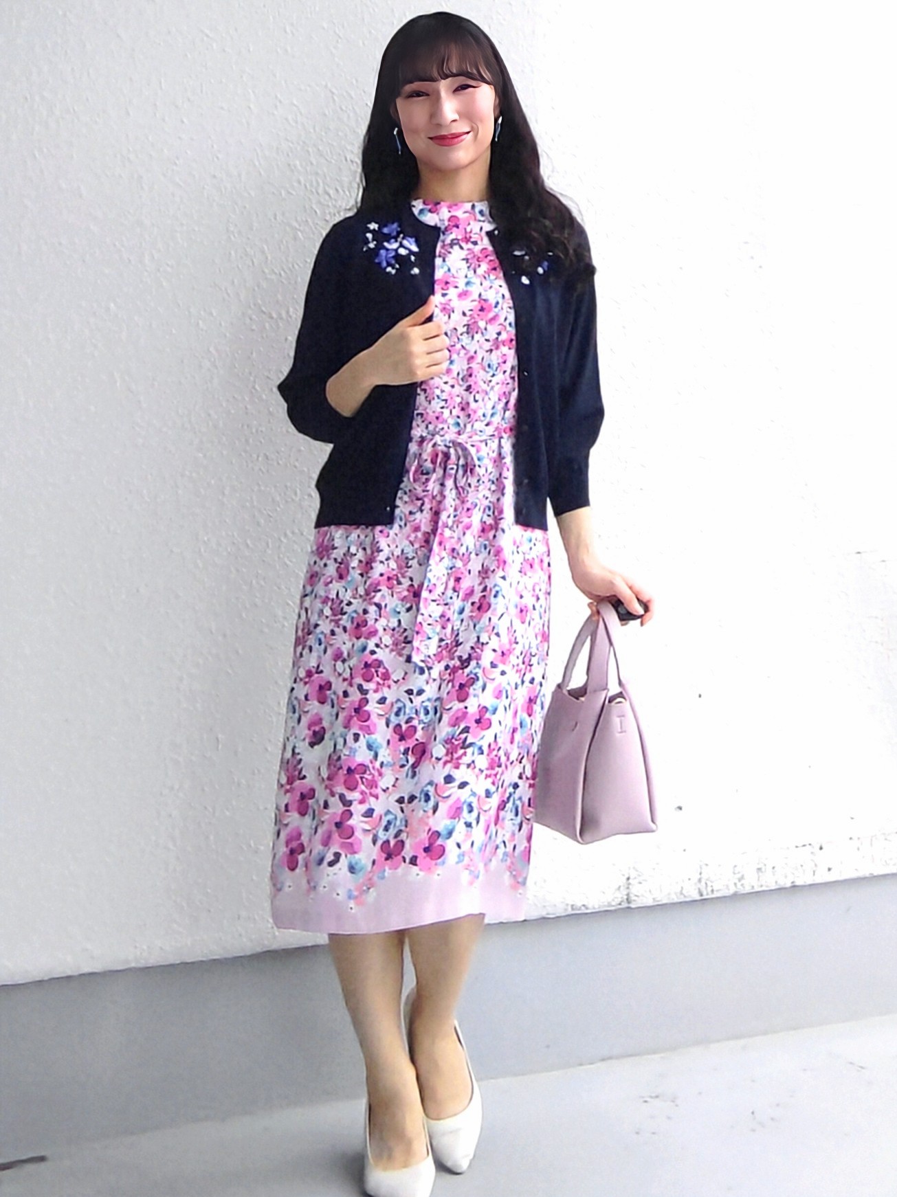 keinaさんの「SunaUna｜小花柄ワンピース」を使ったコーディネート