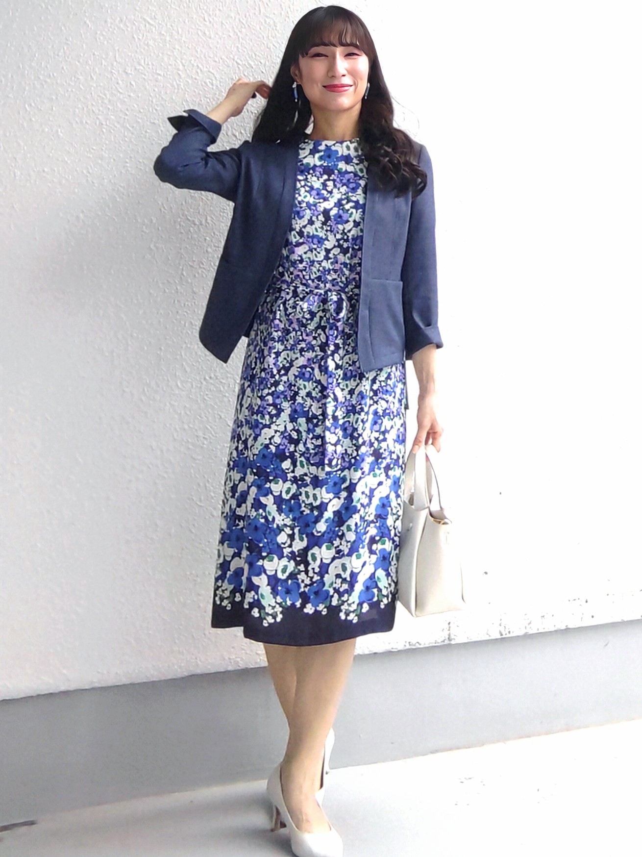 keinaさんの「SunaUna｜小花柄ワンピース」を使ったコーディネート