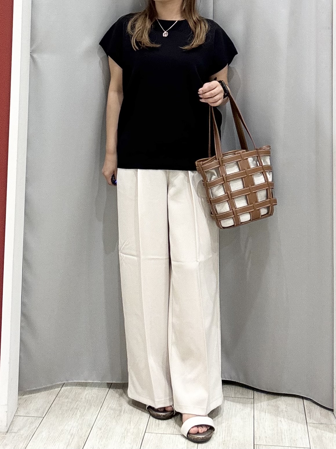shioさんの「SHOO･LA･RUE｜【洗濯機可/S-LL】インせず着られる 大人シンプルニット」を使ったコーディネート