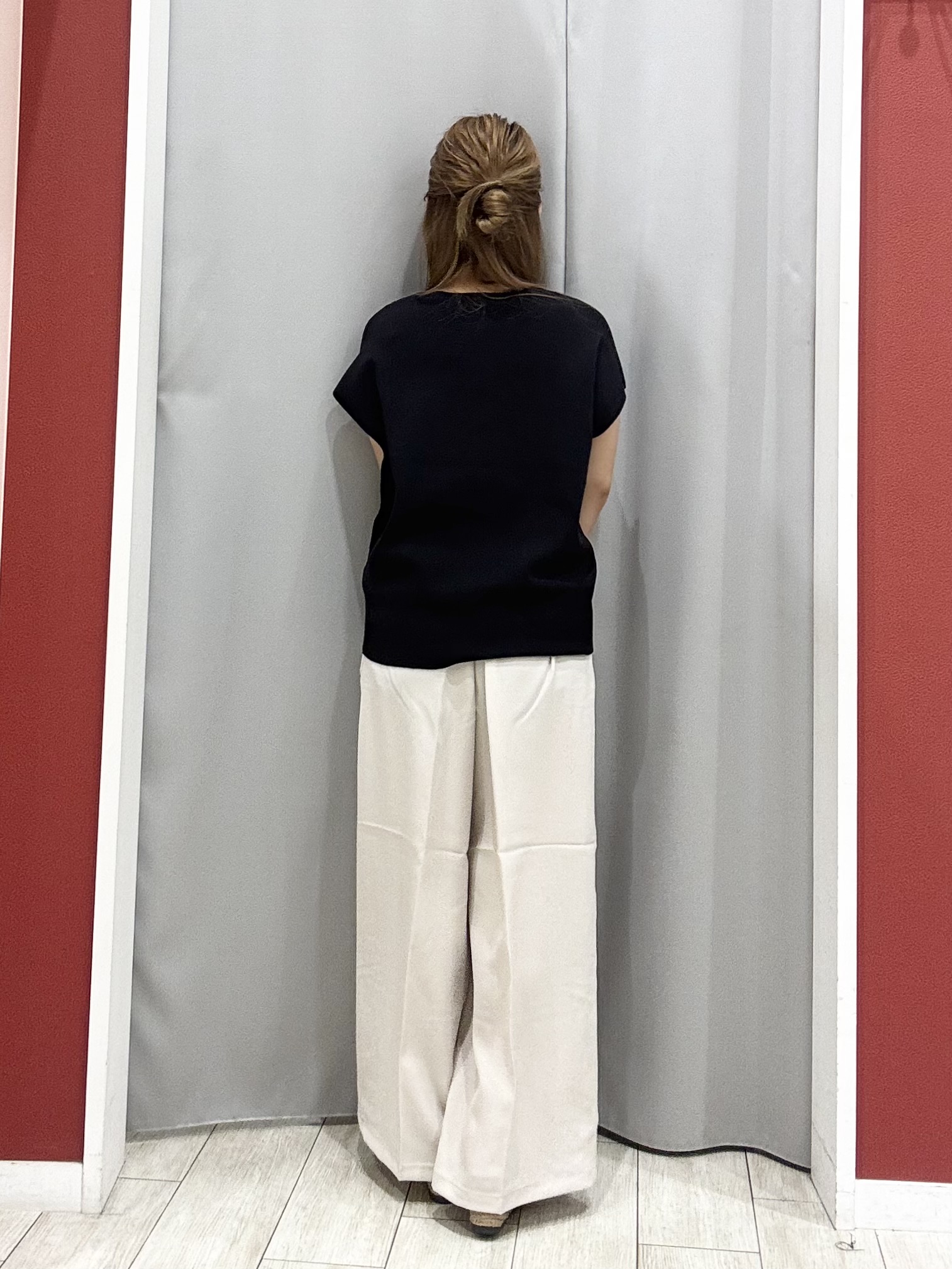 shioさんの「SHOO･LA･RUE｜【洗濯機可/S-LL】インせず着られる 大人シンプルニット」を使ったコーディネート