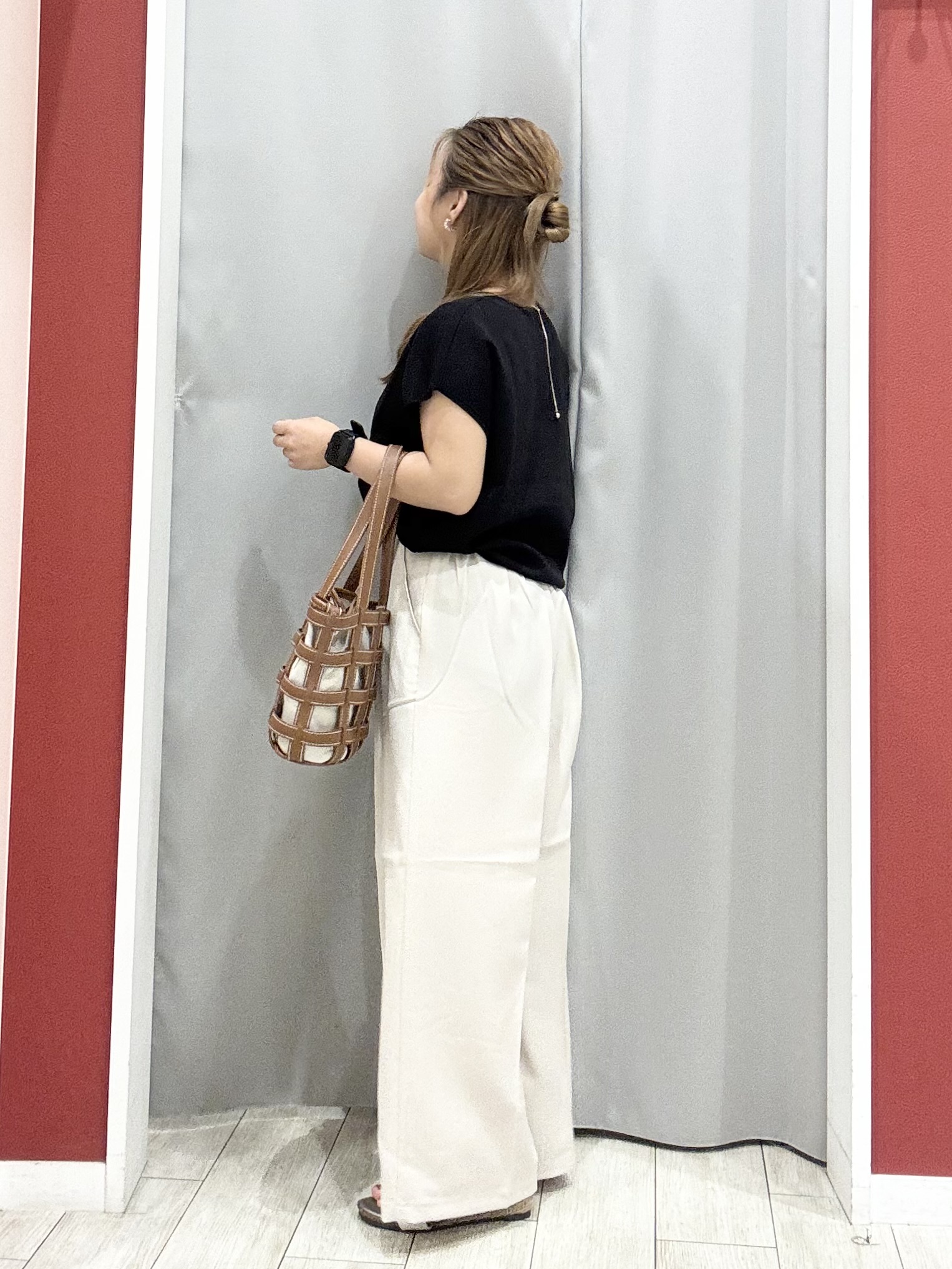 shioさんの「SHOO･LA･RUE｜【洗濯機可/S-LL】インせず着られる 大人シンプルニット」を使ったコーディネート