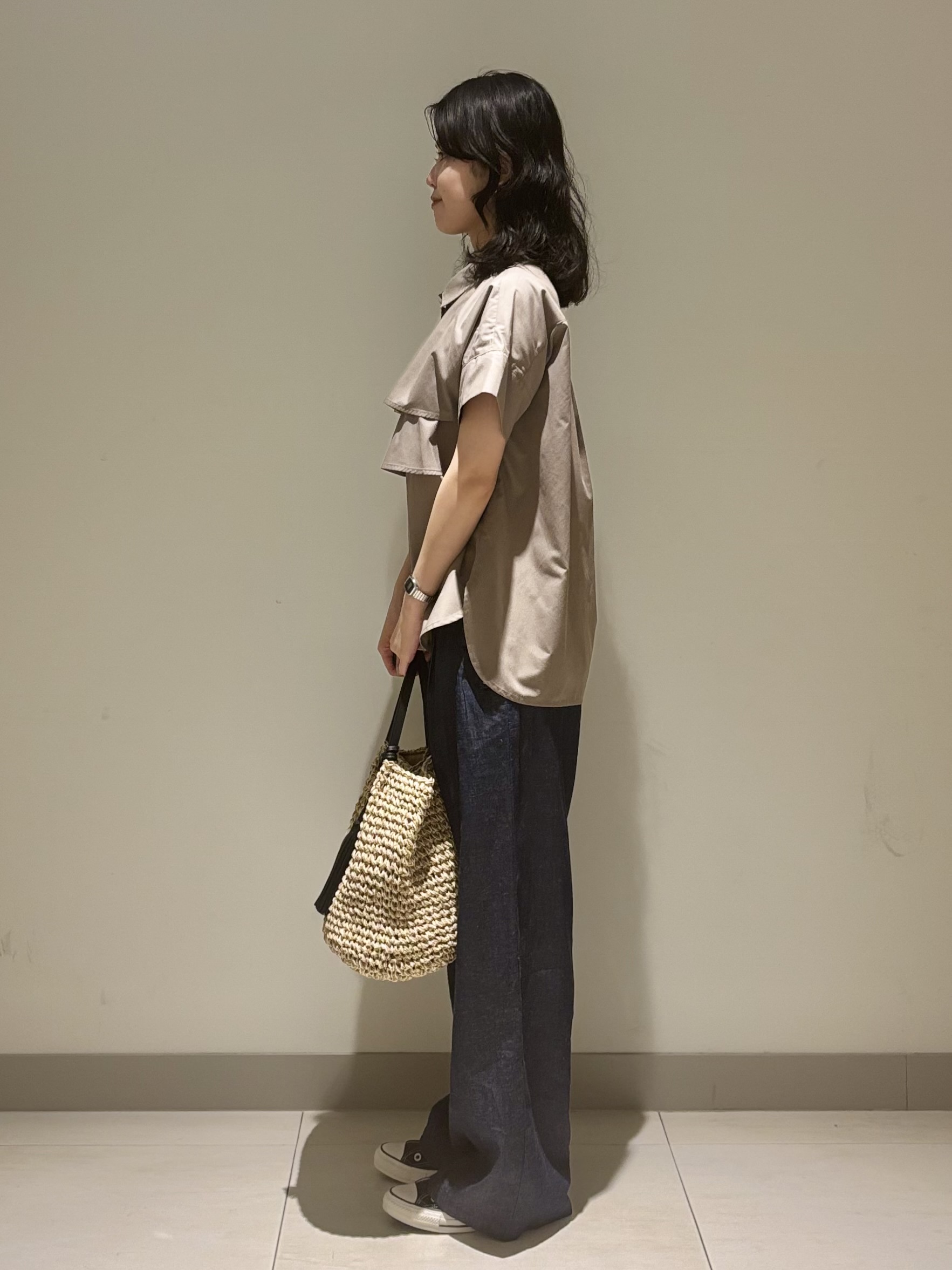 mayuさんの「Dessin｜【マシンウォッシャブル】ダブルフリルブラウス」を使ったコーディネート