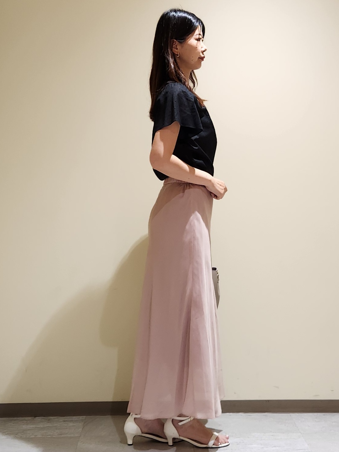 yukaさんの「COUP DE CHANCE｜【手洗い可／日本製】ドットフロッキーブラウス」を使ったコーディネート