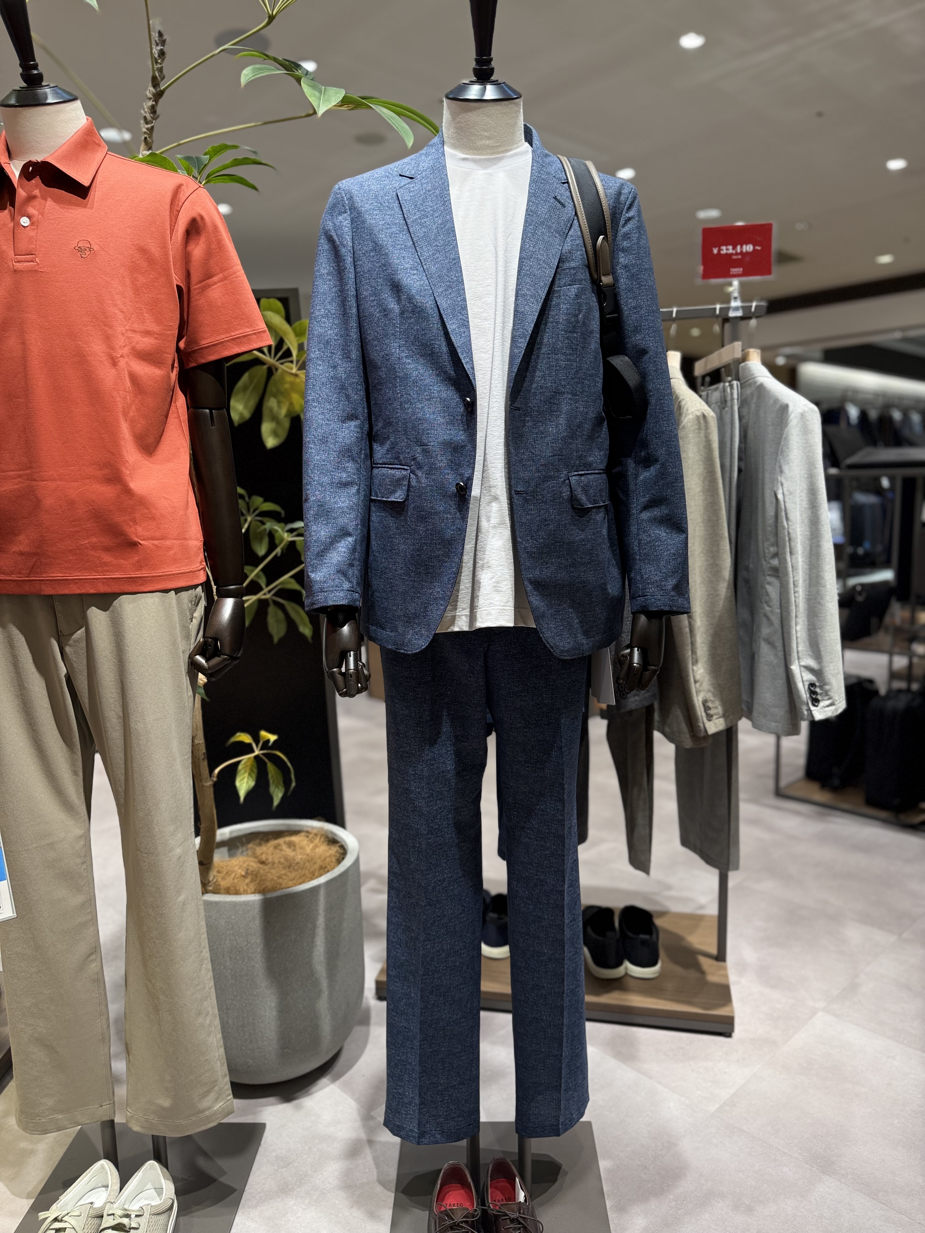 hanechanさんの「TAKEO KIKUCHI｜【抗菌防臭】COOL DOTS（R）ドビープリント パンツ」を使ったコーディネート