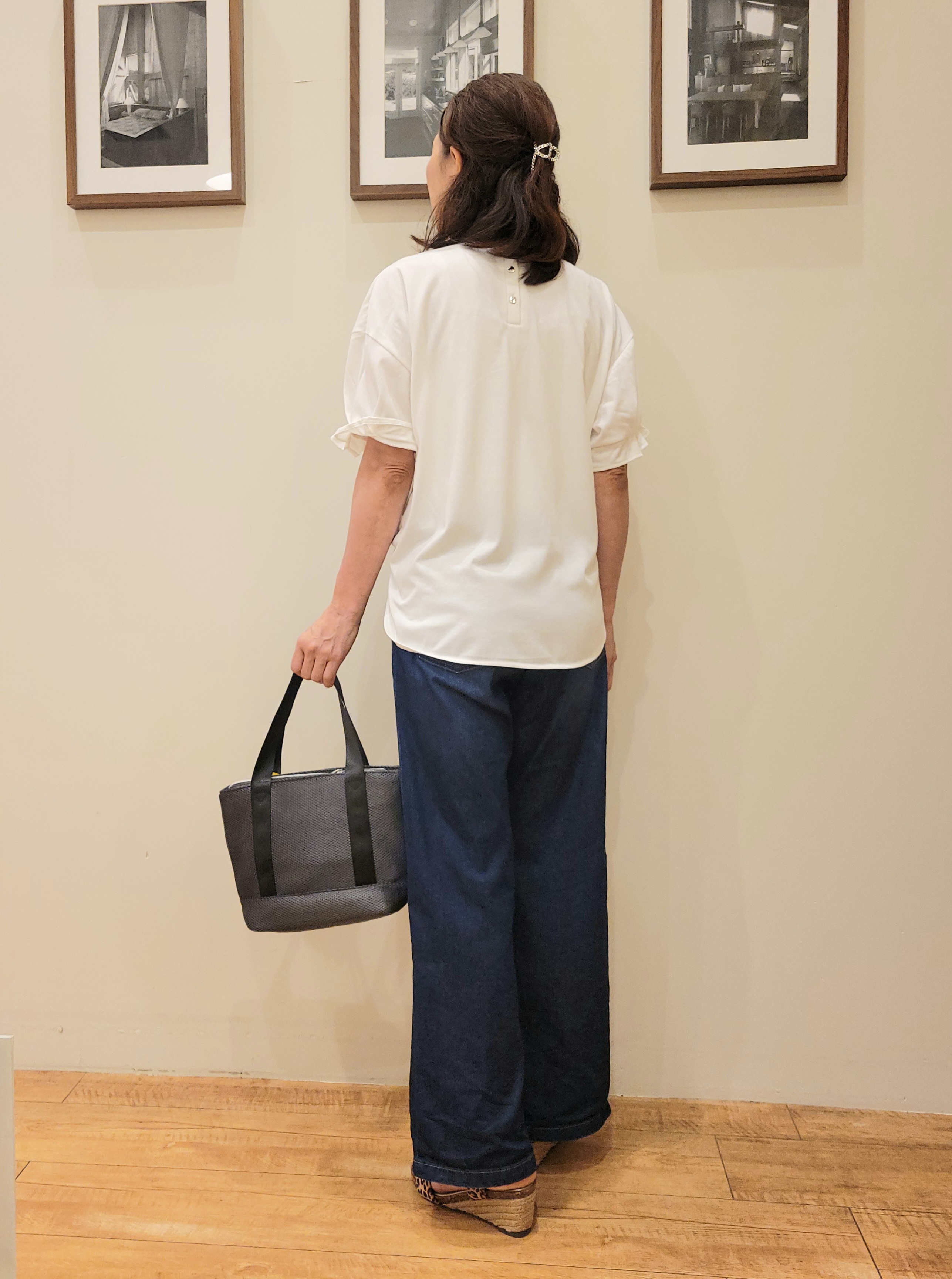 ユウさんの「SHOO･LA･RUE｜【UV/体型カバー】冷房や朝晩の冷え込み対策にも さらとろ5分袖カーディガン」を使ったコーディネート