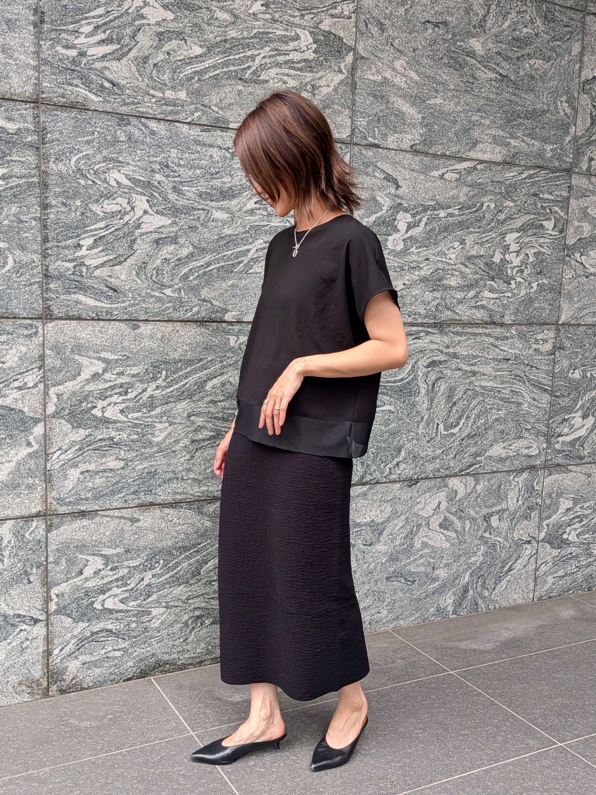 Aさんの「UNTITLED｜【セットアップ可/ストレッチ性】ドライタッチニットプルオーバー」を使ったコーディネート