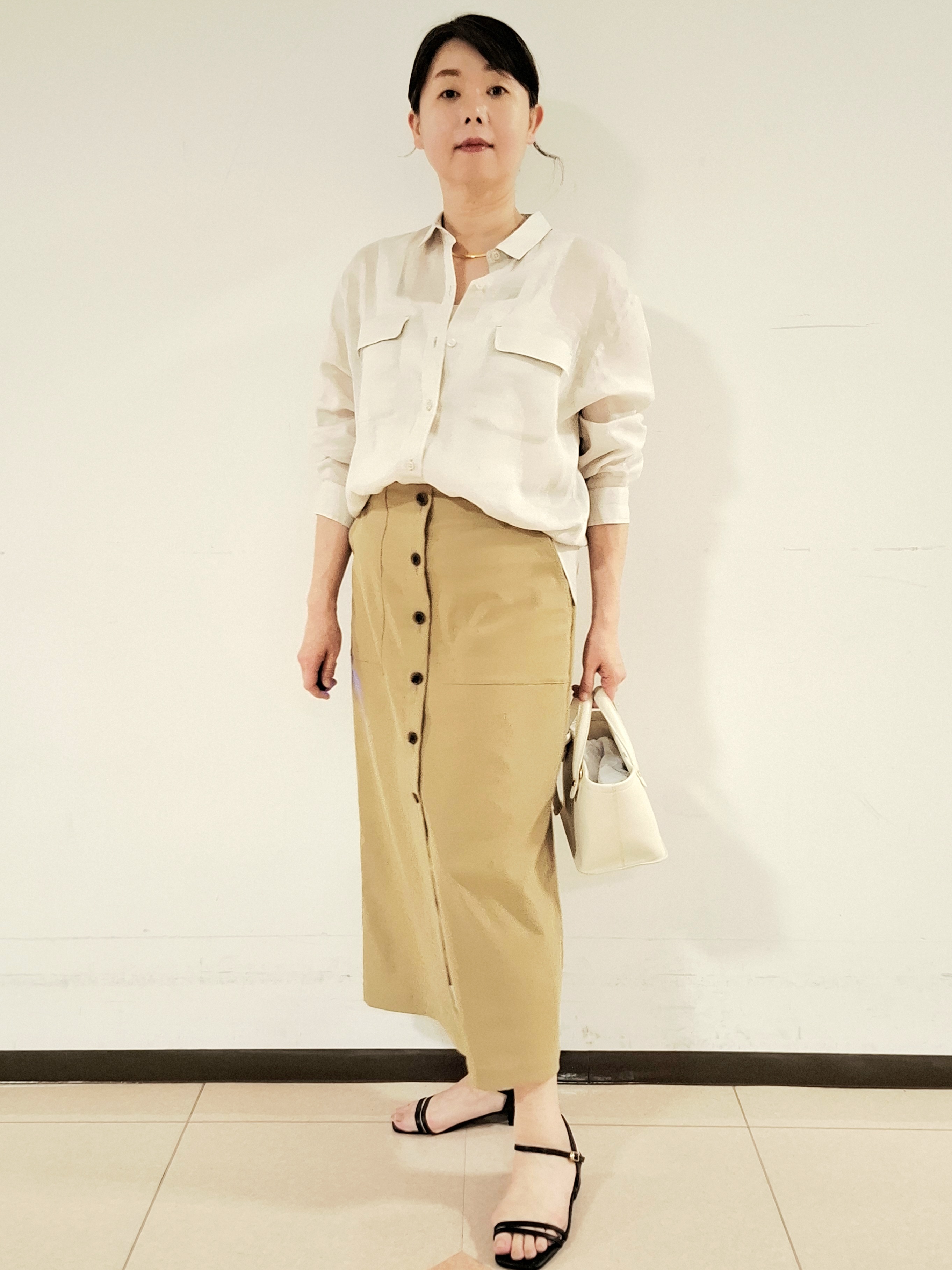 ねぎさんの「UNTITLED｜【接触冷感】ドライタッチシャツ」を使ったコーディネート