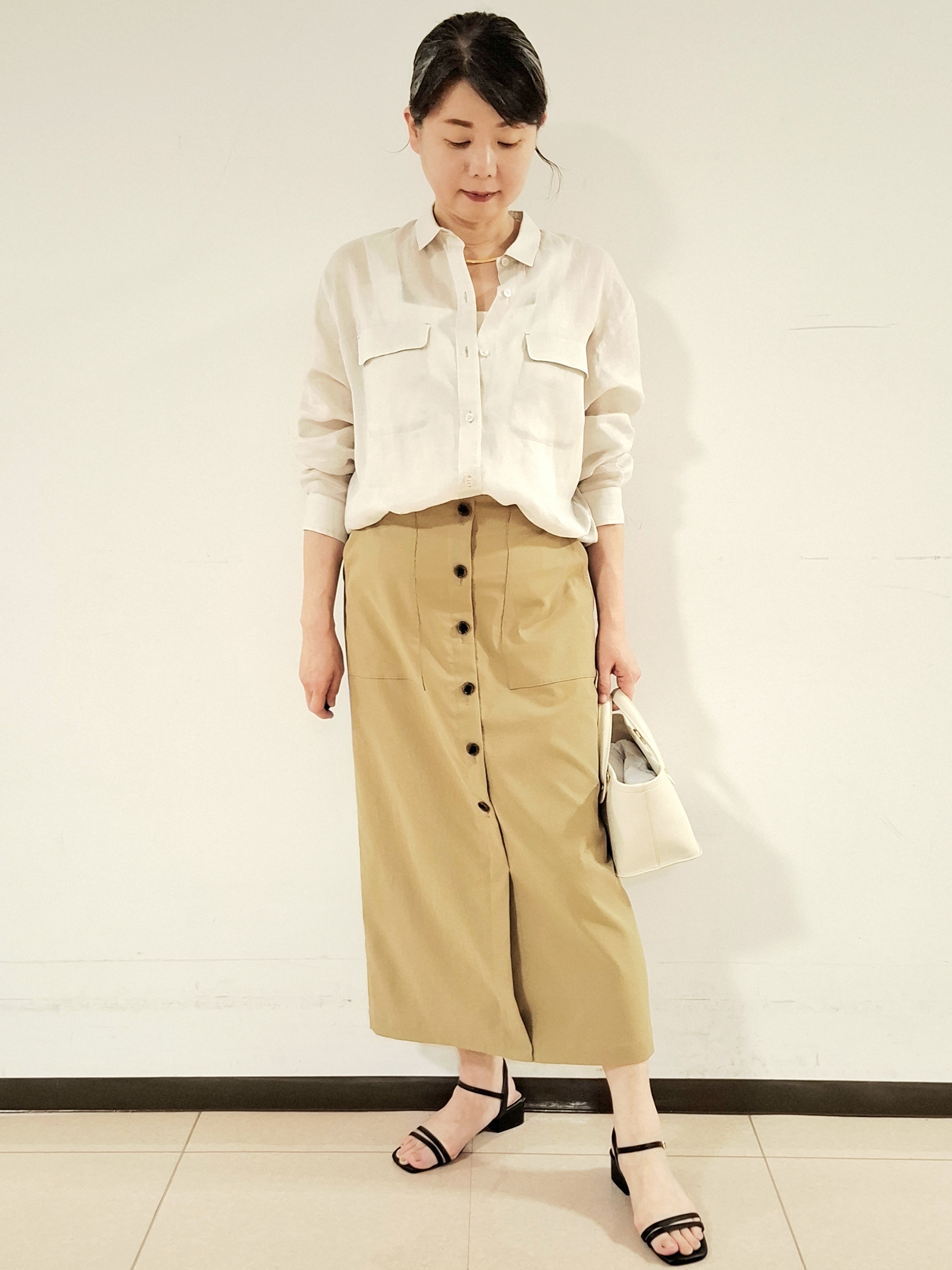 ねぎさんの「UNTITLED｜【接触冷感】ドライタッチシャツ」を使ったコーディネート