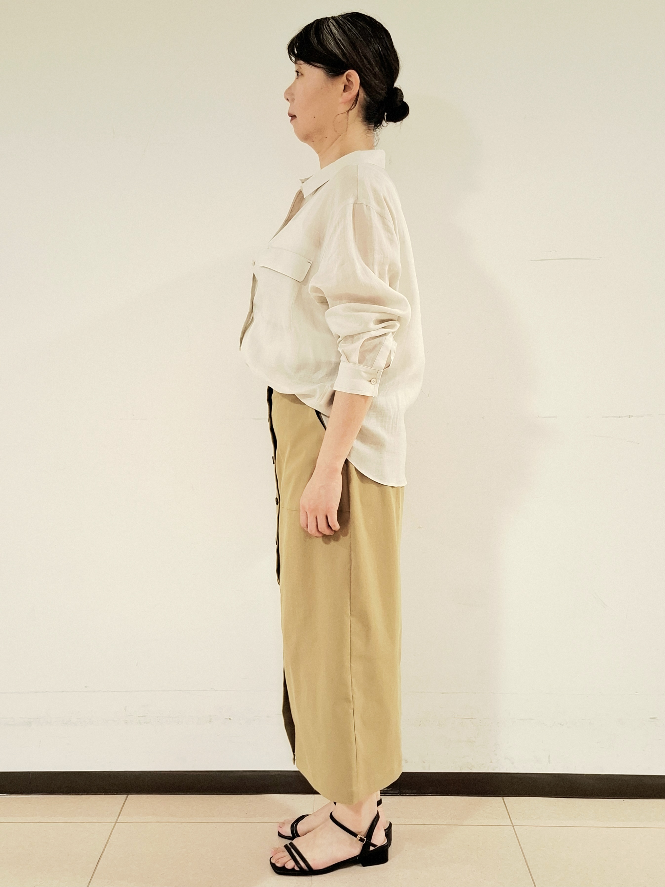 ねぎさんの「UNTITLED｜【接触冷感】ドライタッチシャツ」を使ったコーディネート