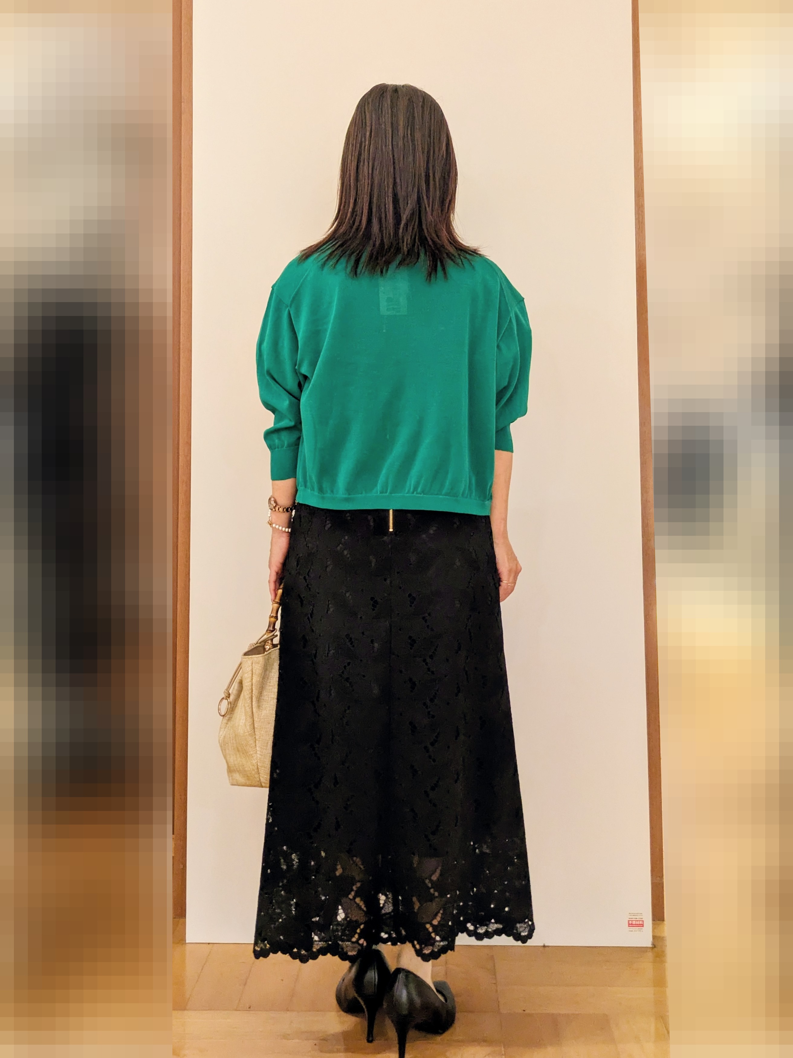 laverさんの「UNTITLED｜【セットアップ可/品のある透け感】リーフレースブラウス」を使ったコーディネート