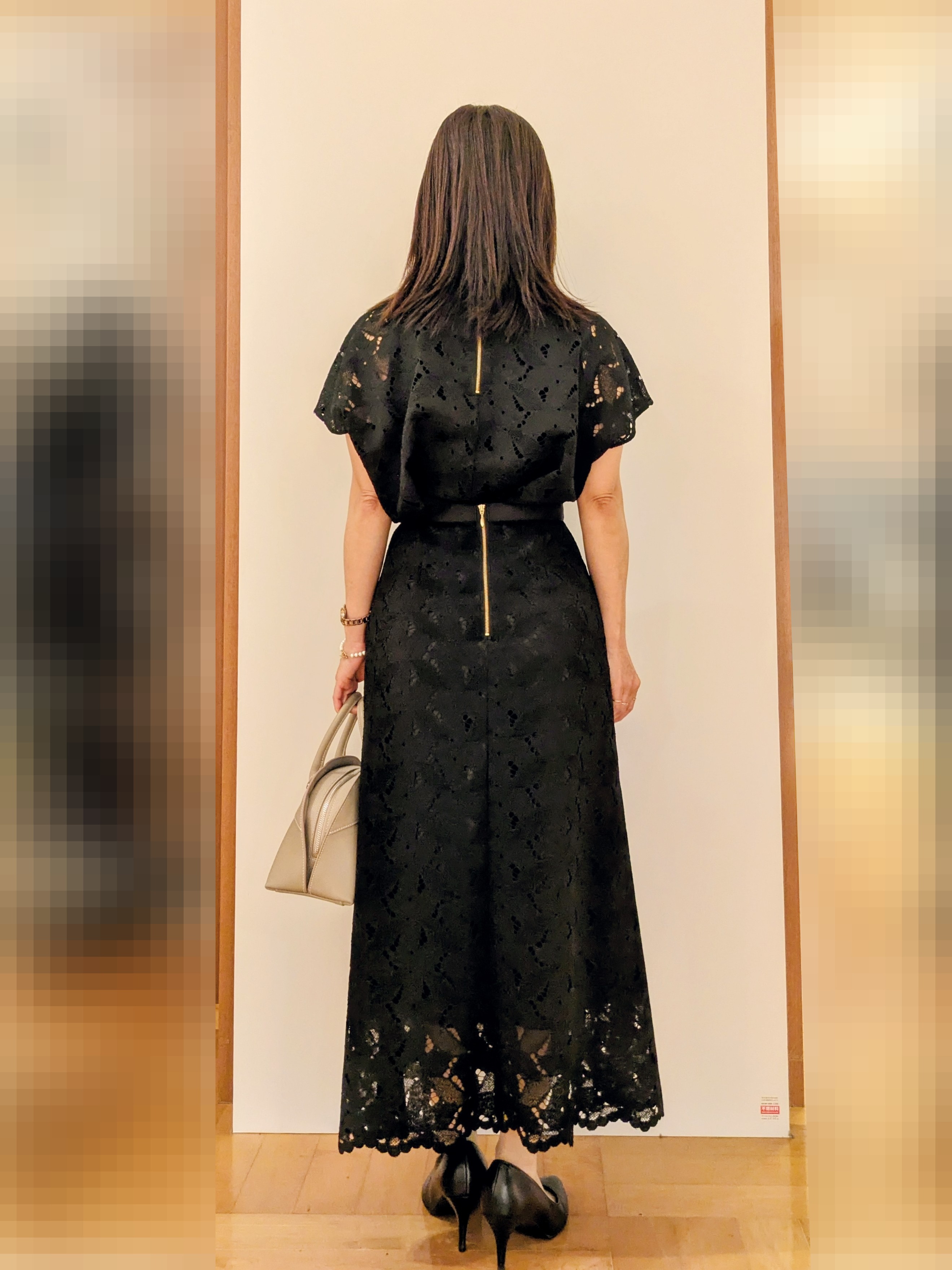 laverさんの「UNTITLED｜【セットアップ可/品のある透け感】リーフレースブラウス」を使ったコーディネート