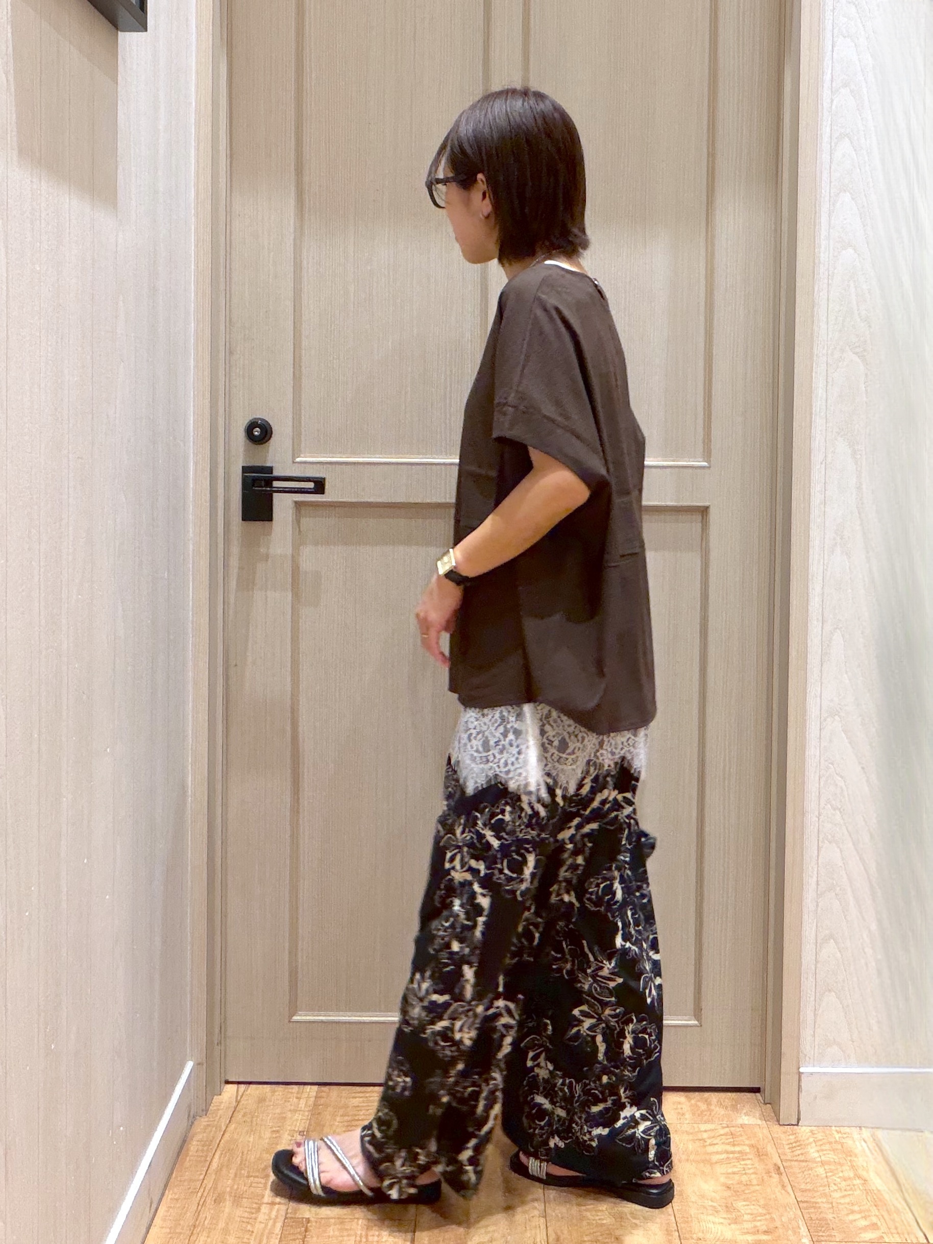 shirayuuuさんの「SHOO･LA･RUE｜【洗濯機可/セットアップ可】軽凛(かろりん) シンプル上品 切替コクーントップス」を使ったコーディネート