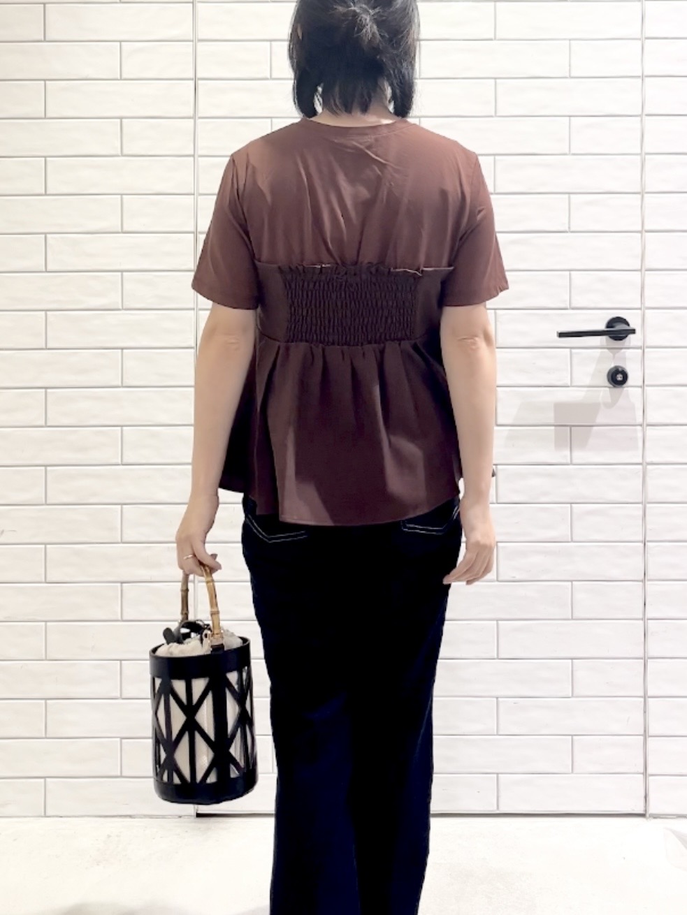 しおりさんの「OPAQUE.CLIP｜ビスチェドッキングカットソー【洗濯機OK】」を使ったコーディネート
