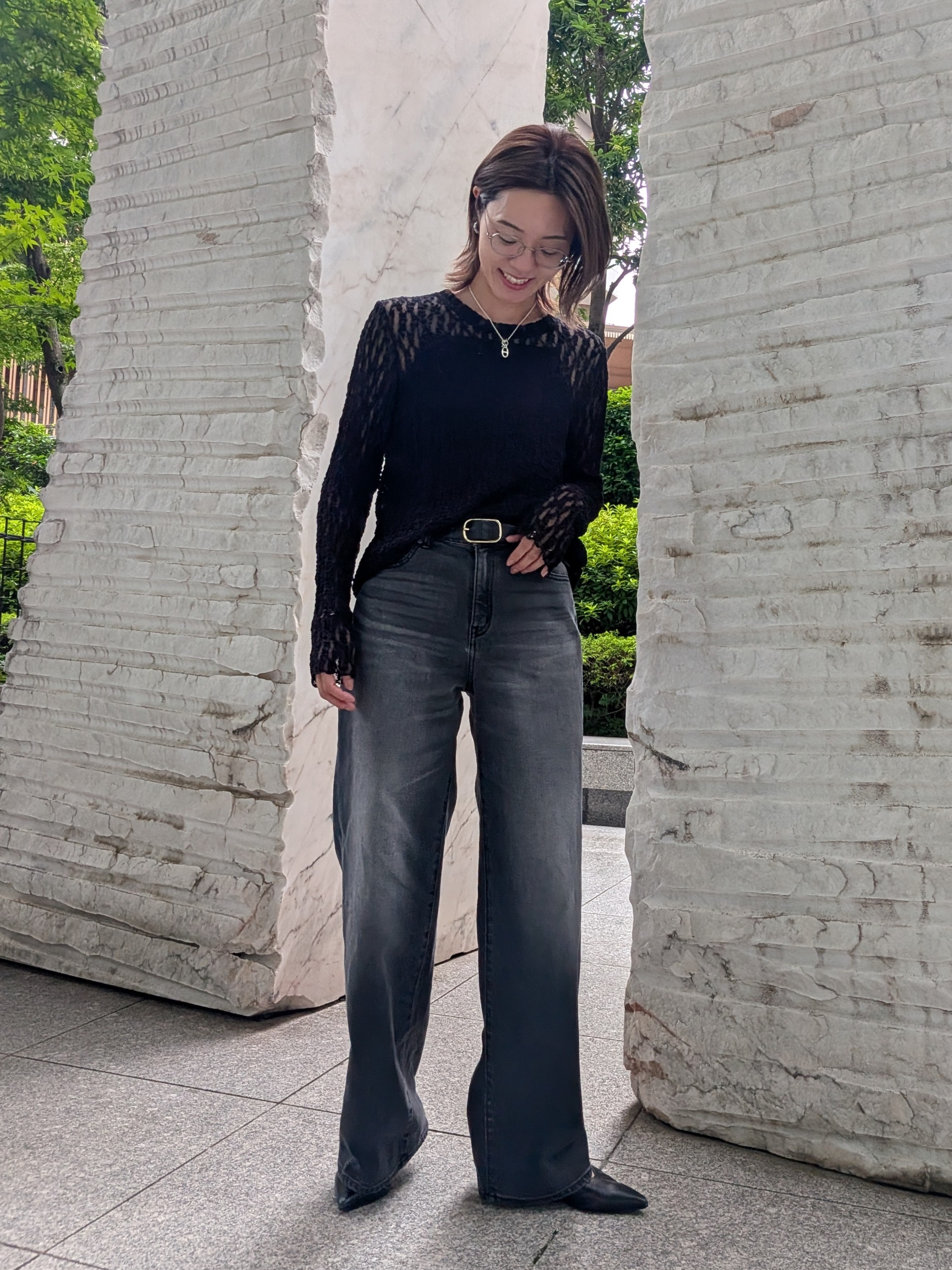 Aさんの「UNTITLED｜【羽織りのインナーに】レースプルオーバー」を使ったコーディネート