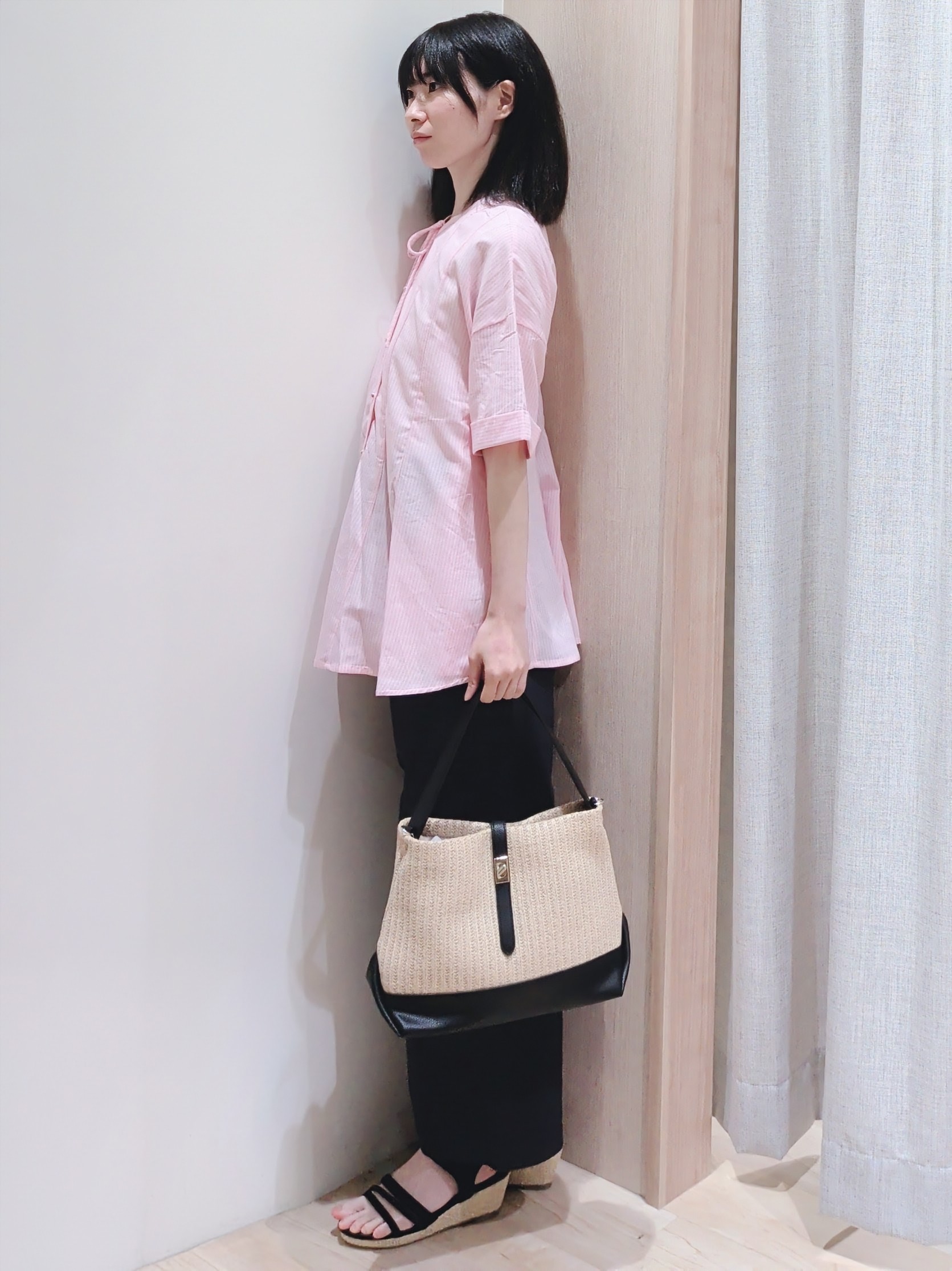 Yuiさんの「grove｜【洗濯機OK】さらっと軽やか、フレアシャツ」を使ったコーディネート
