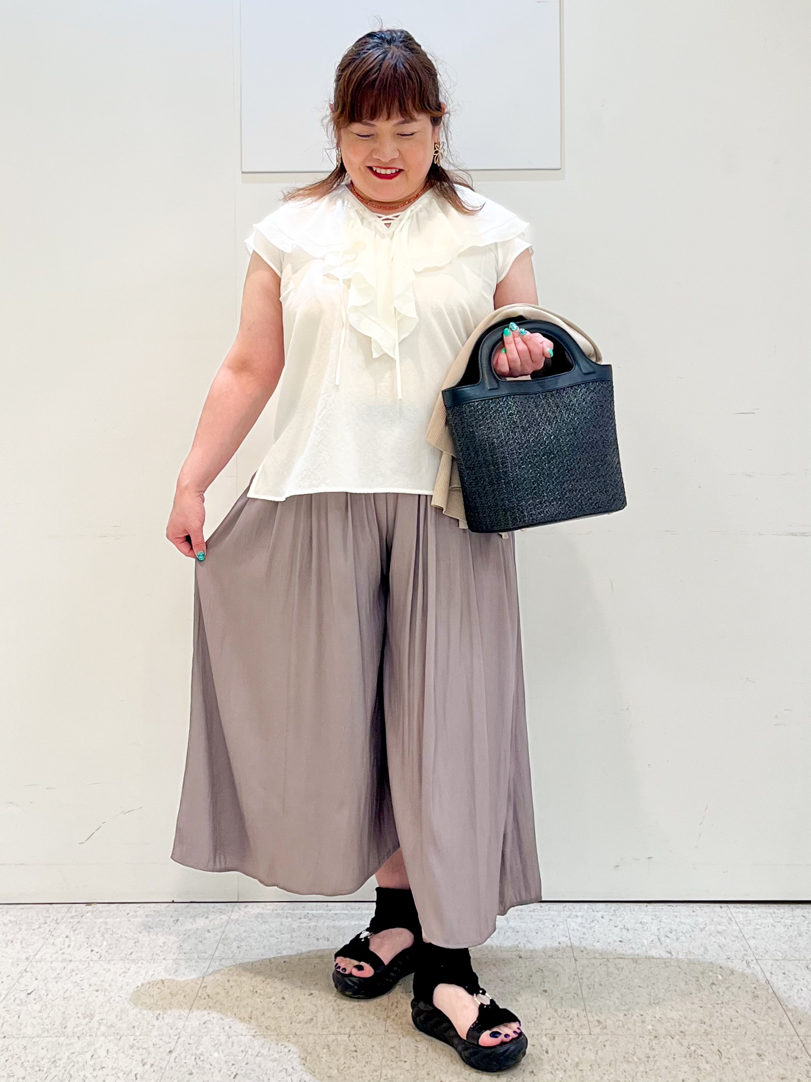 kimmyさんの「Reflect｜【マシンウォッシャブル】フリルブラウス」を使ったコーディネート