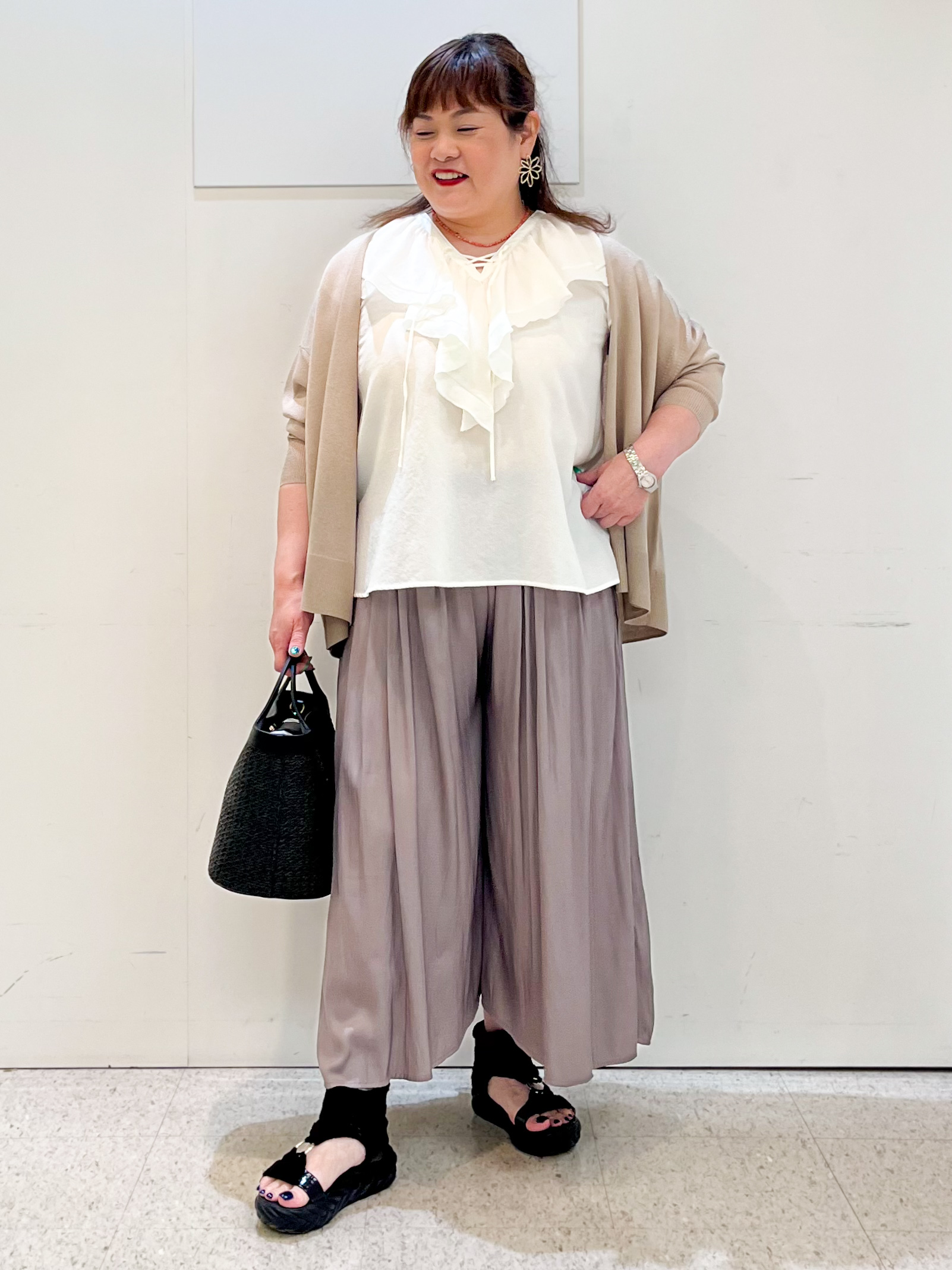 kimmyさんの「Reflect｜【マシンウォッシャブル】フリルブラウス」を使ったコーディネート