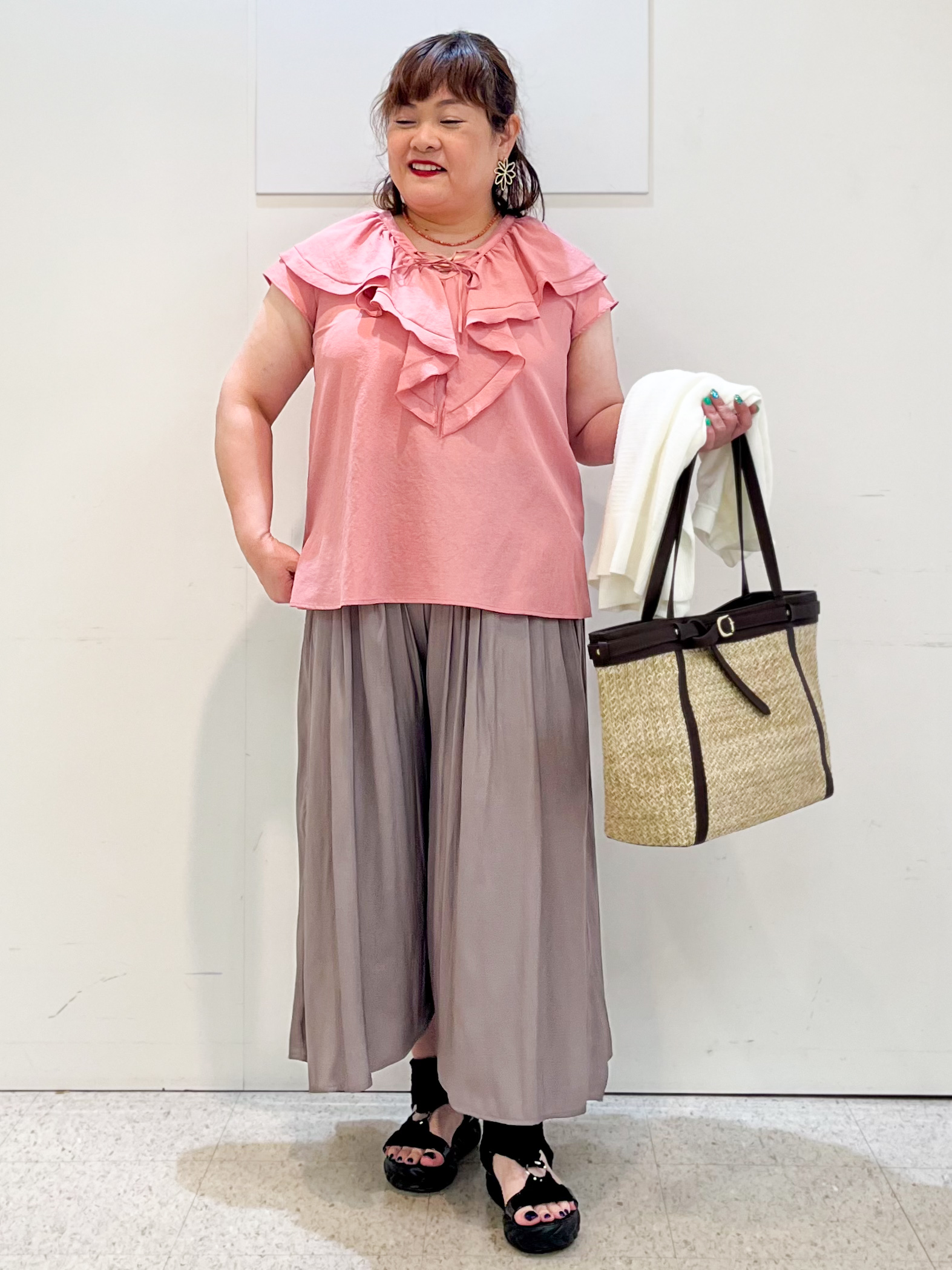 kimmyさんの「Reflect｜【マシンウォッシャブル】フリルブラウス」を使ったコーディネート