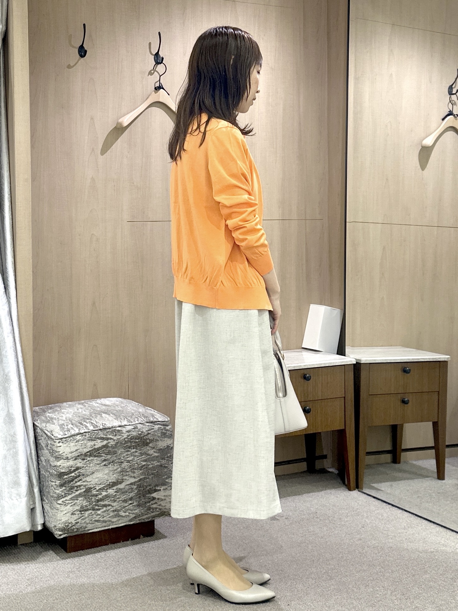 Miwaさんの「UNTITLED｜◆【9色展開/アンサンブル可】コットンクルーネックカーディガン」を使ったコーディネート