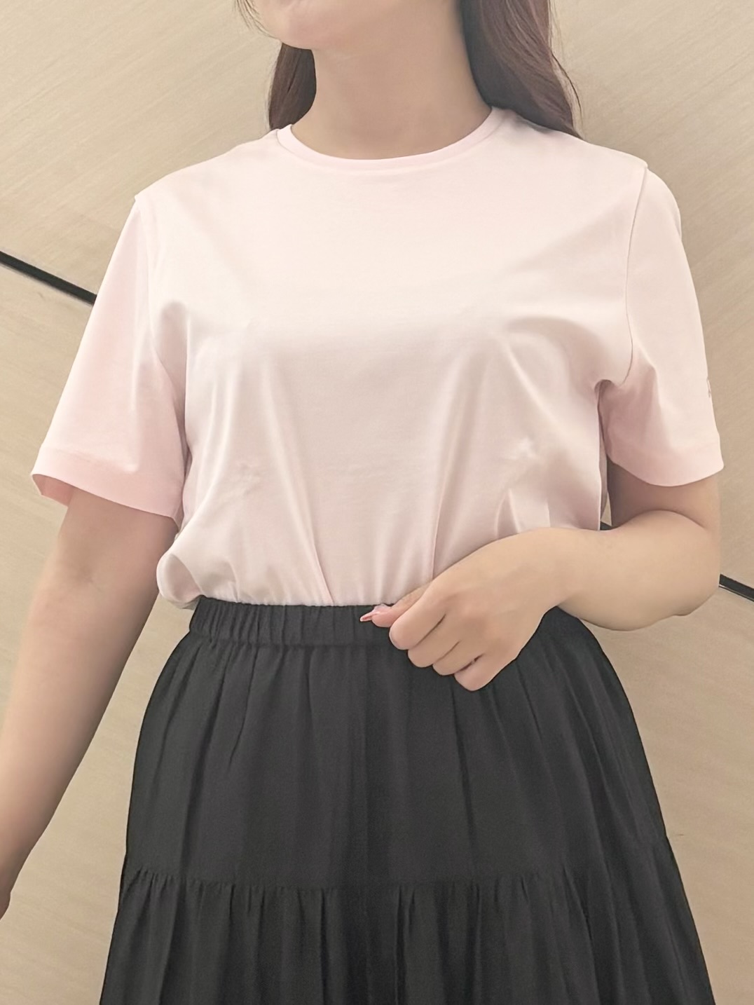 Rinaさんの「DRESSTERIOR｜【接触冷感／抗菌防臭／消臭】アイスクリアコットンTシャツ」を使ったコーディネート