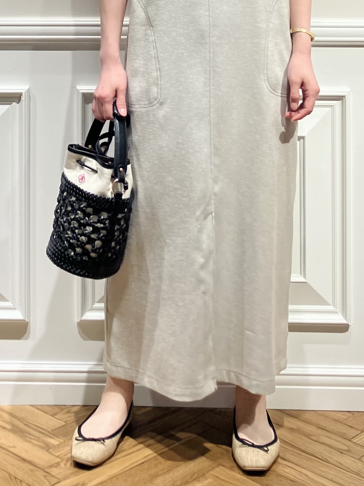TSUKUIさんの「DRESSTERIOR｜【セットアップ可/UVカット/接触冷感/吸水速乾】ウォッシャブル Iラインワンピース」を使ったコーディネート