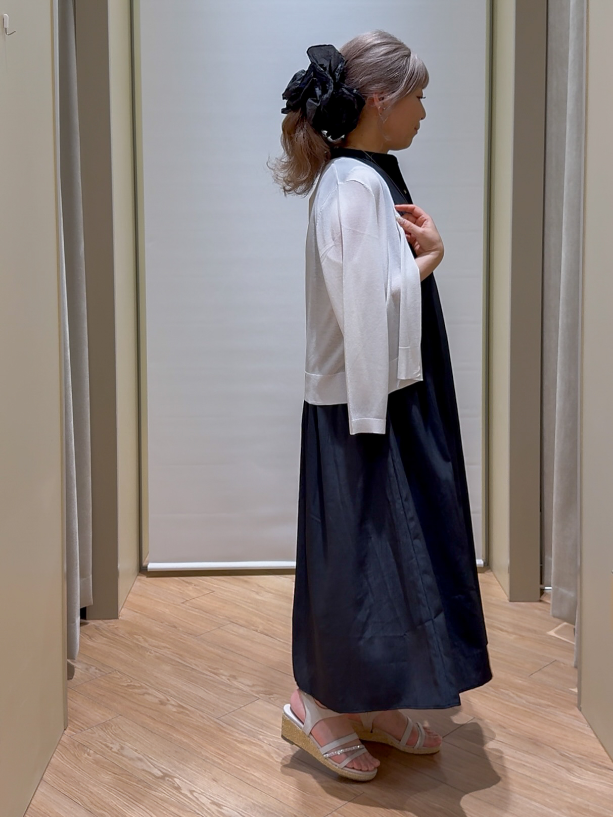 Harukaさんの「grove｜高評価！【UVカット】ベーシックショートカーディガン」を使ったコーディネート