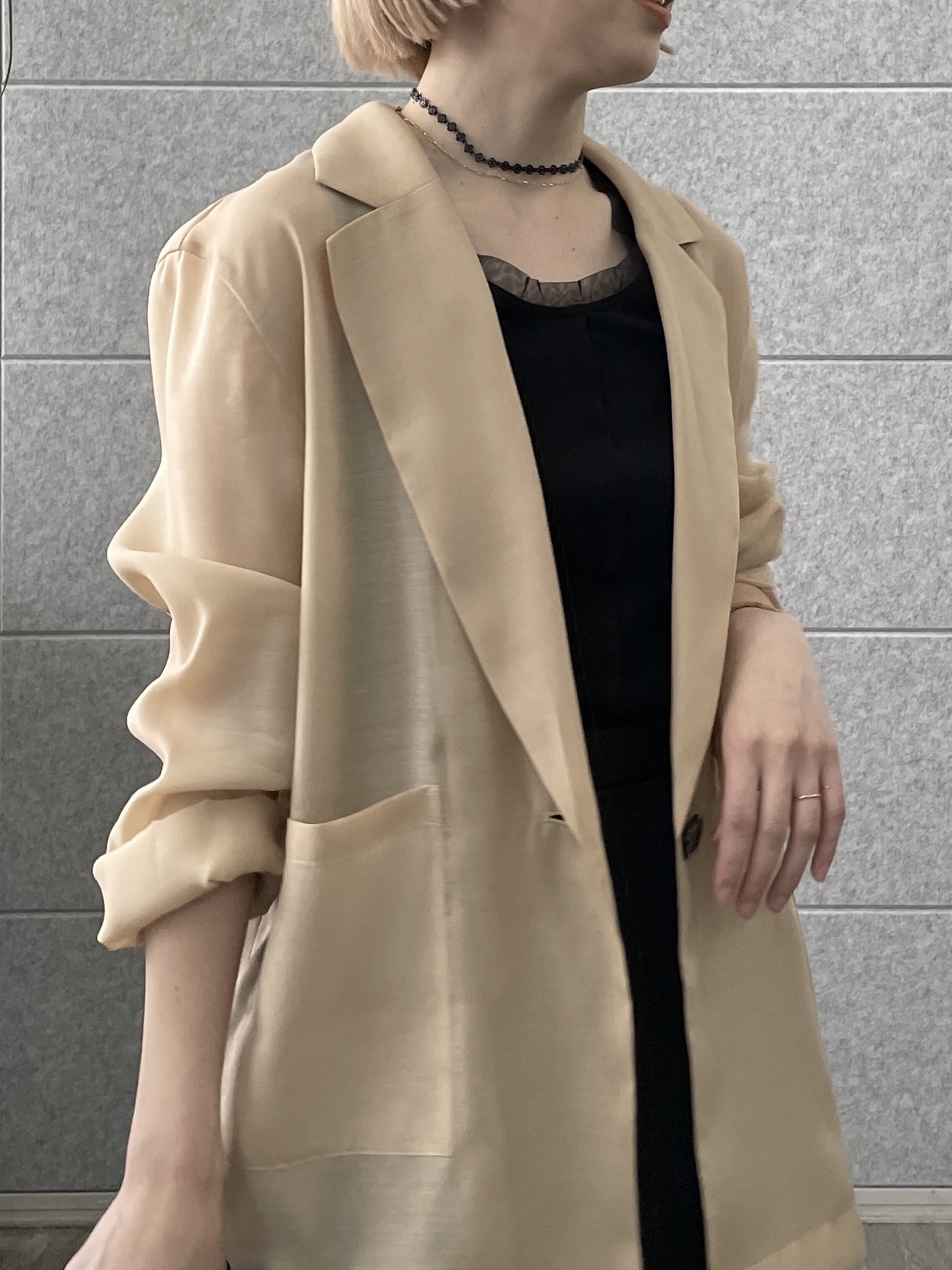mikuさんの「INDIVI｜【接触冷感/通気性】シアーシャツジャケット」を使ったコーディネート