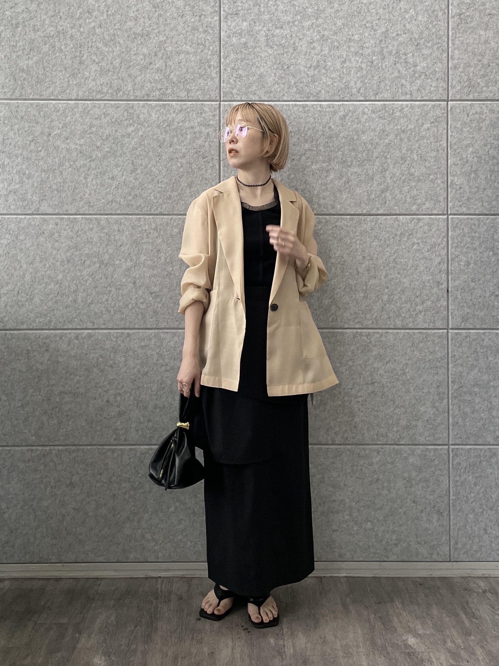 mikuさんの「INDIVI｜【接触冷感/通気性】シアーシャツジャケット」を使ったコーディネート