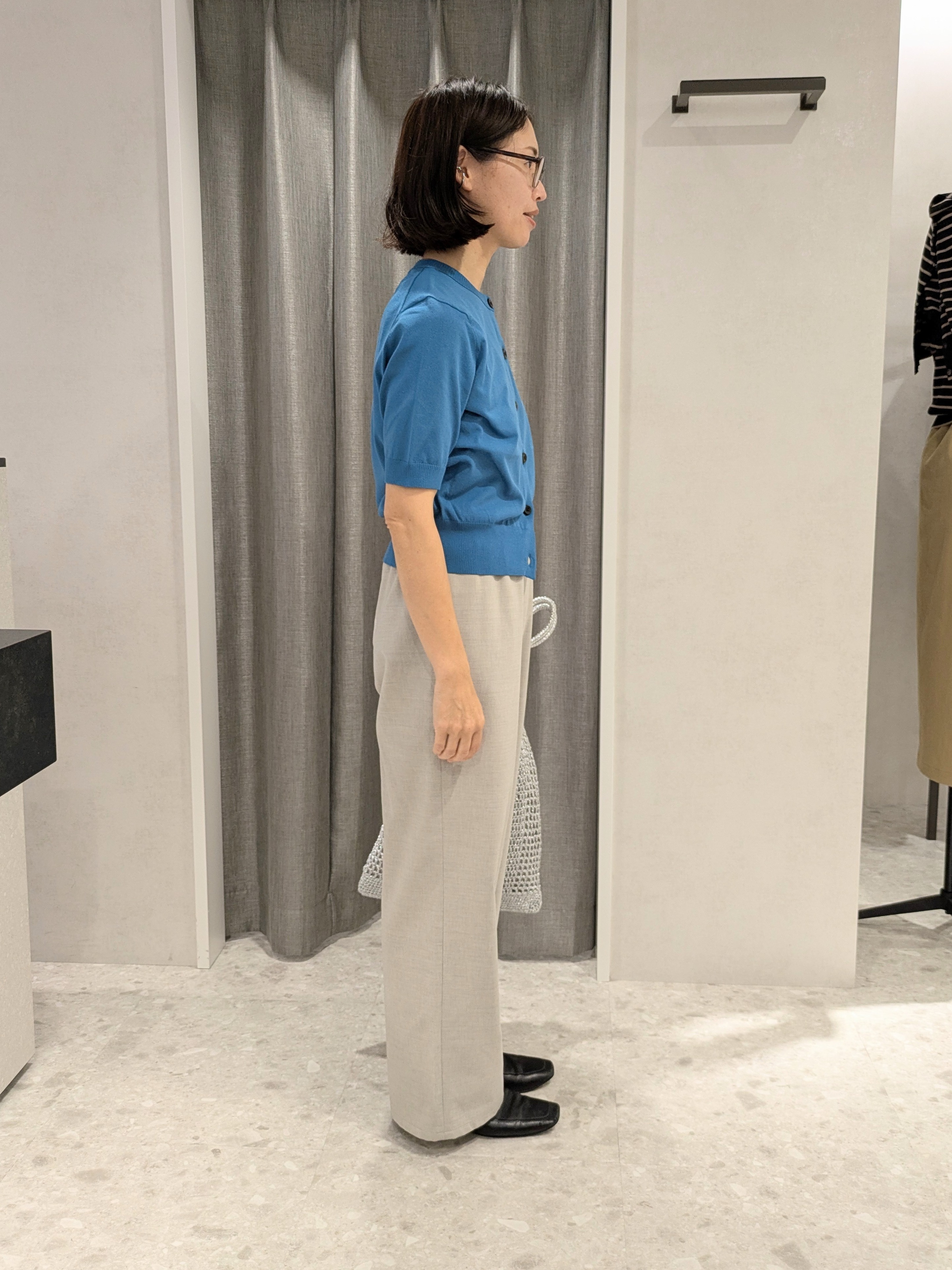 yukariさんの「UNTITLED｜【すっきり秋羽織り/前開きボタン】ドライタッチ5分袖カーディガン」を使ったコーディネート