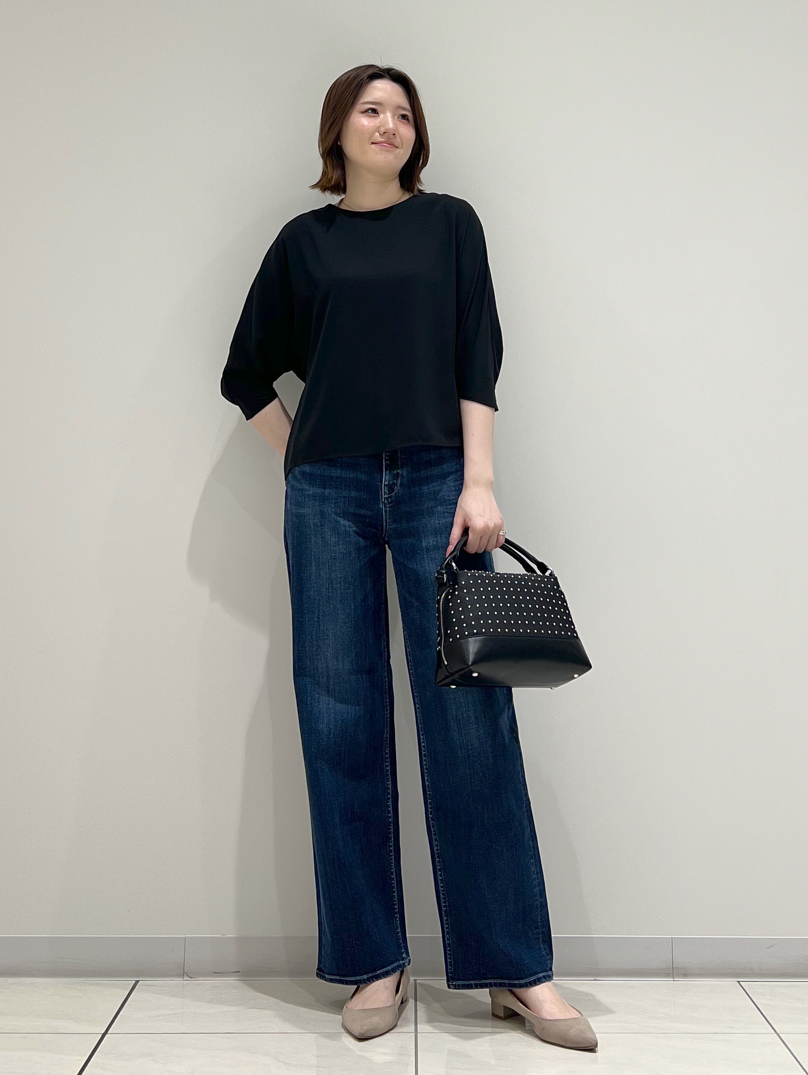 T.Kさんの「INDIVI｜【接触冷感／透湿／着る日傘】ドルマントップス」を使ったコーディネート