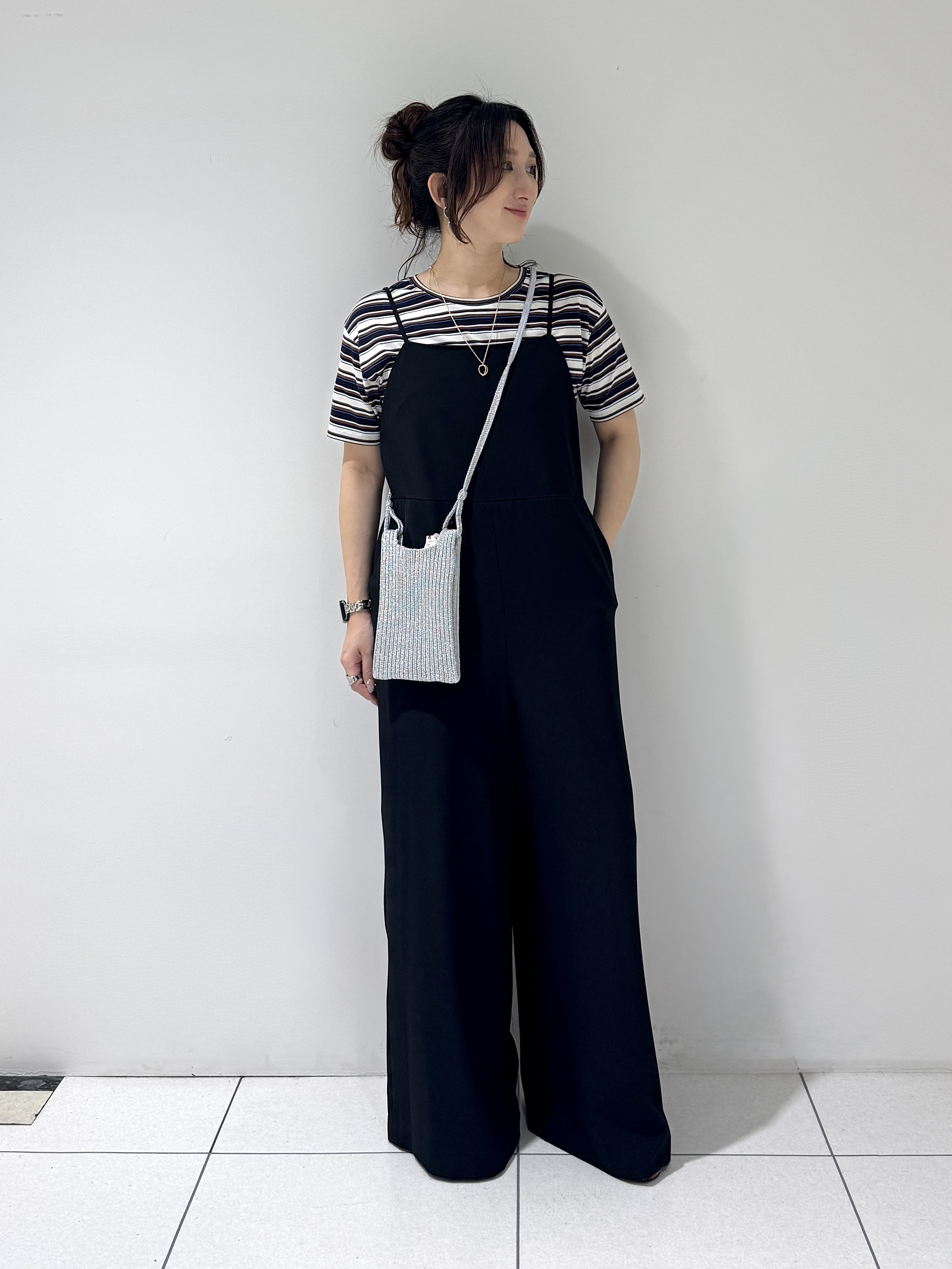 そんさんの「INDIVI｜【着る日傘】キャミソールサロペット」を使ったコーディネート