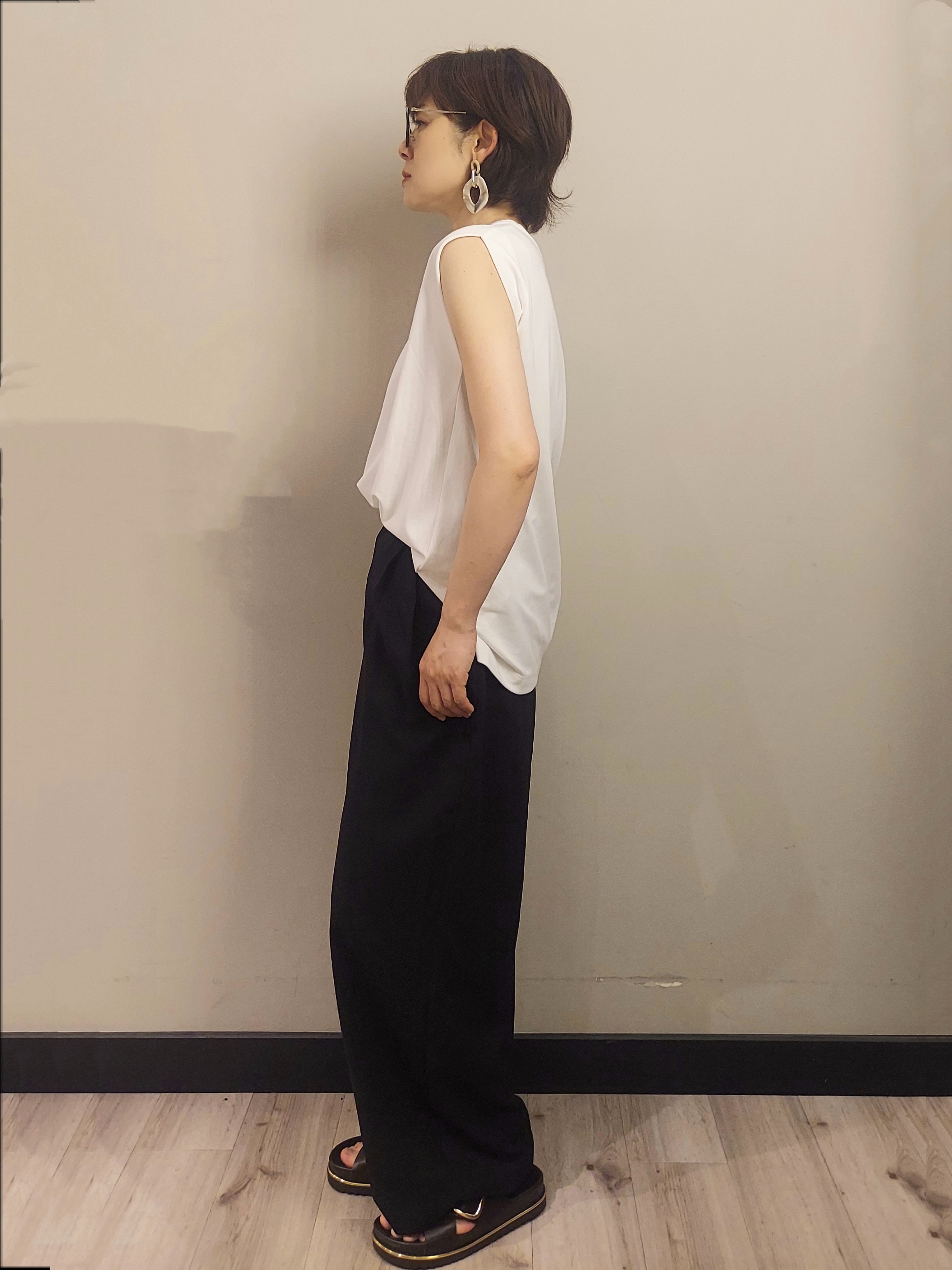 MAKIさんの「index｜【UV／接触冷感】スーパーアイス ノースリーブカットソー《洗濯機OK》」を使ったコーディネート