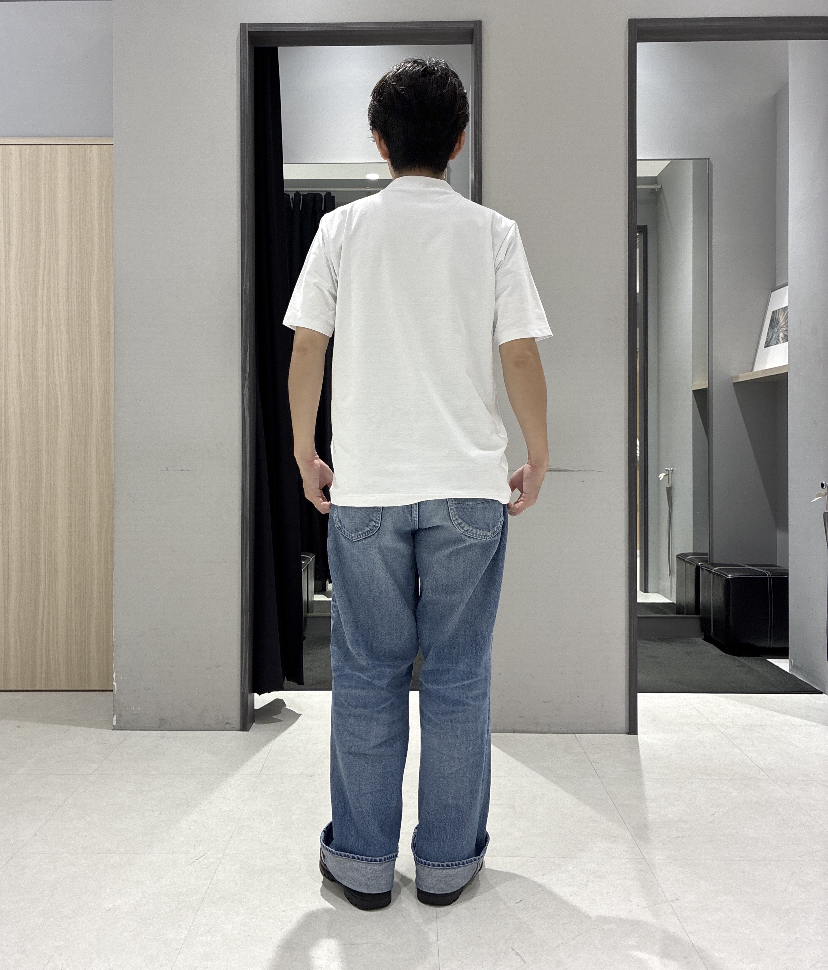 わいずみさんの「TAKEO KIKUCHI｜播州織り 千鳥 半袖シャツ」を使ったコーディネート