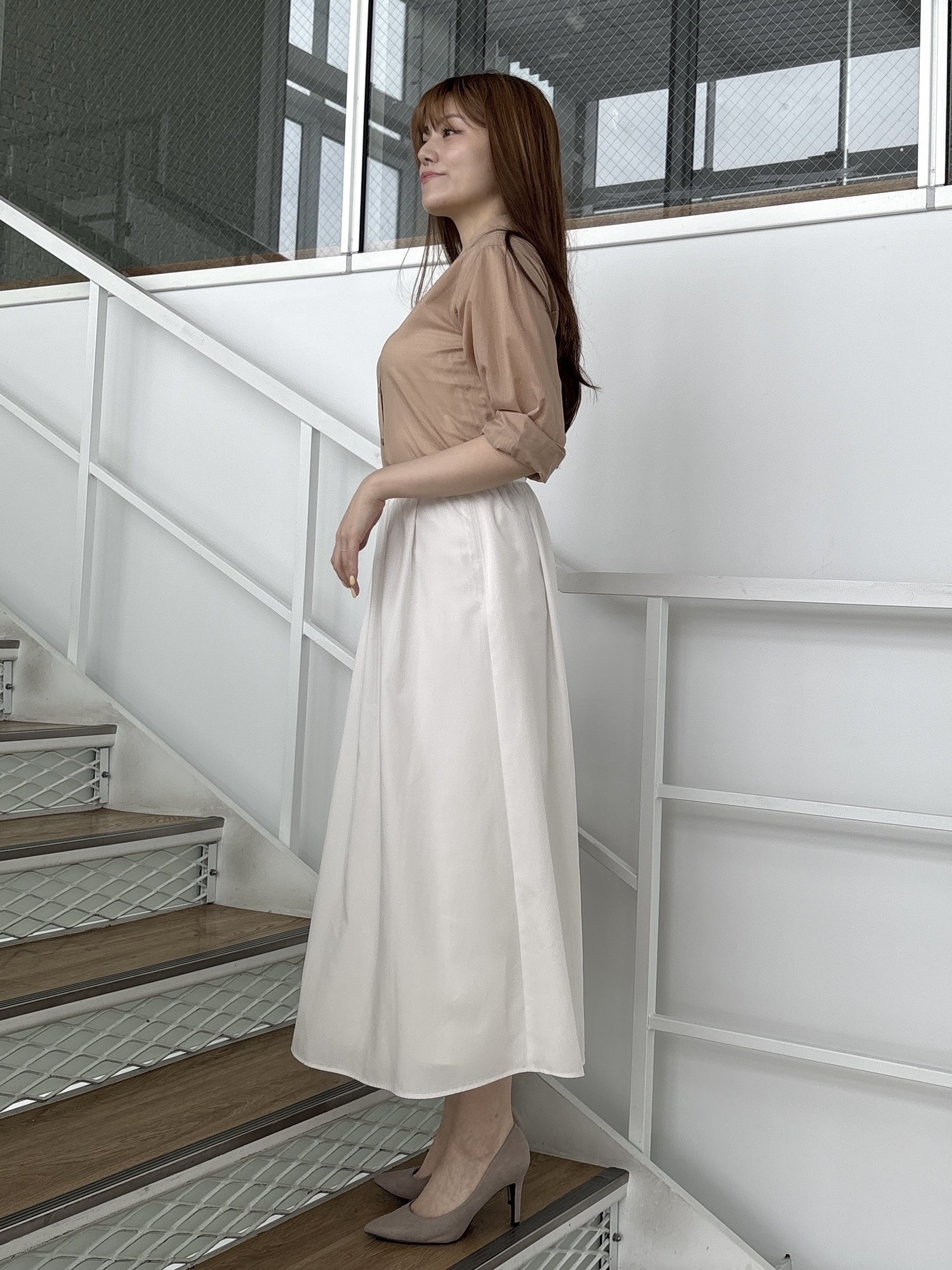 sayaさんの「COUP DE CHANCE｜【手洗い可】シアーローンシャツ」を使ったコーディネート