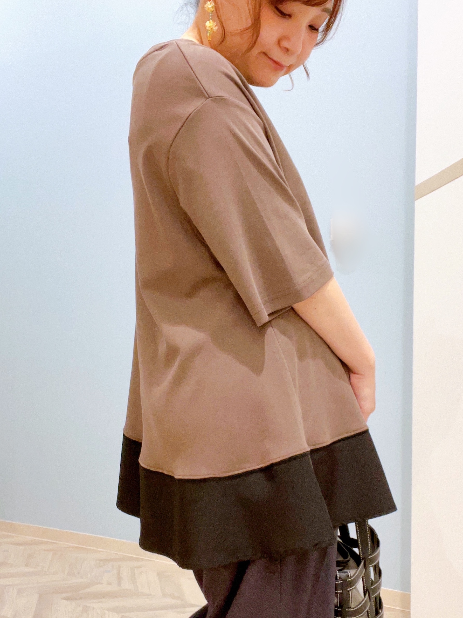 kitaさんの「SHOO･LA･RUE｜【洗濯機可/S-LL】オンにもオフにも マルチに使えるボタンレスカーディガン」を使ったコーディネート