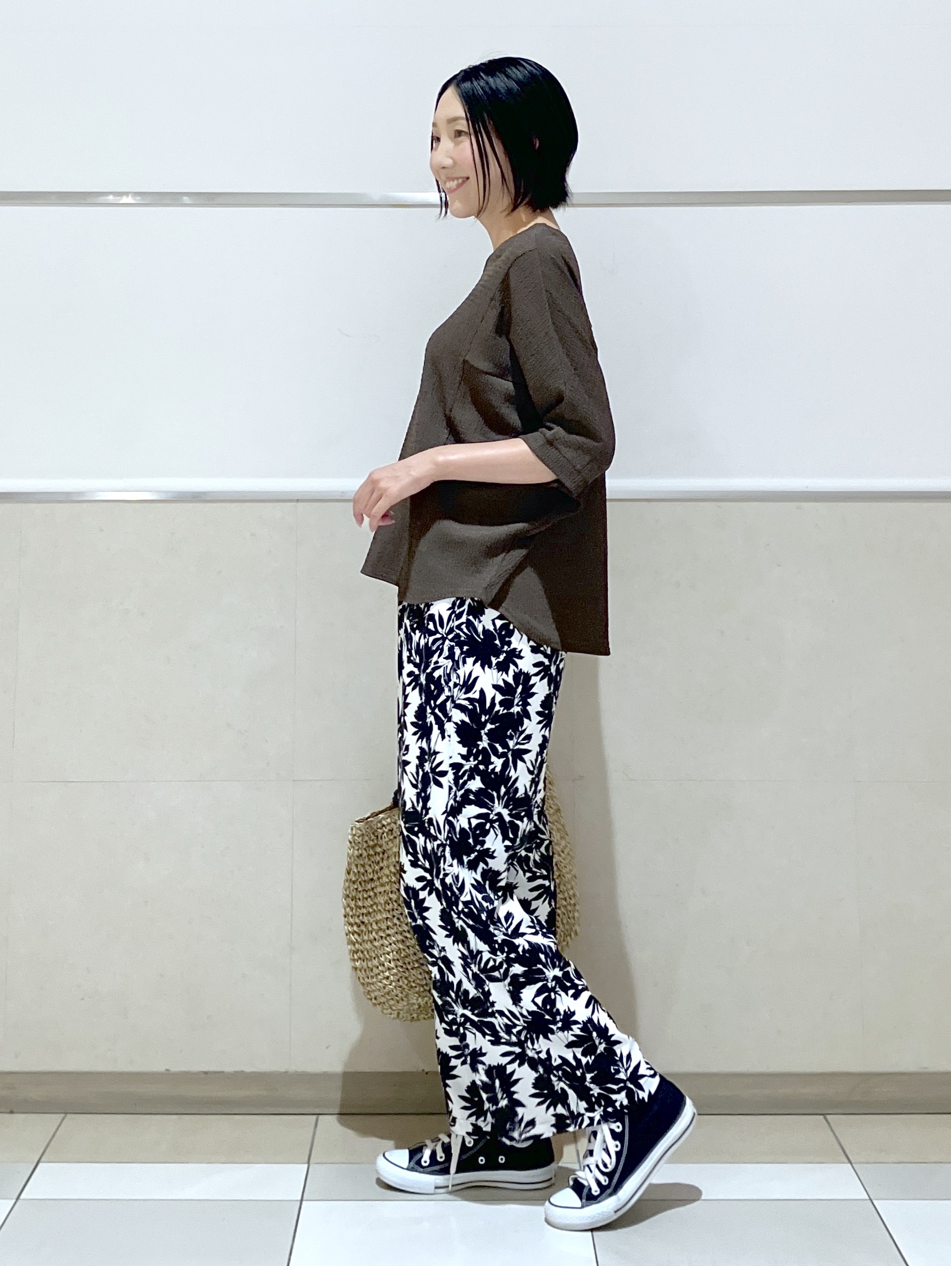eriko さんの「Dessin｜シュリンクジャージ カットソー」を使ったコーディネート