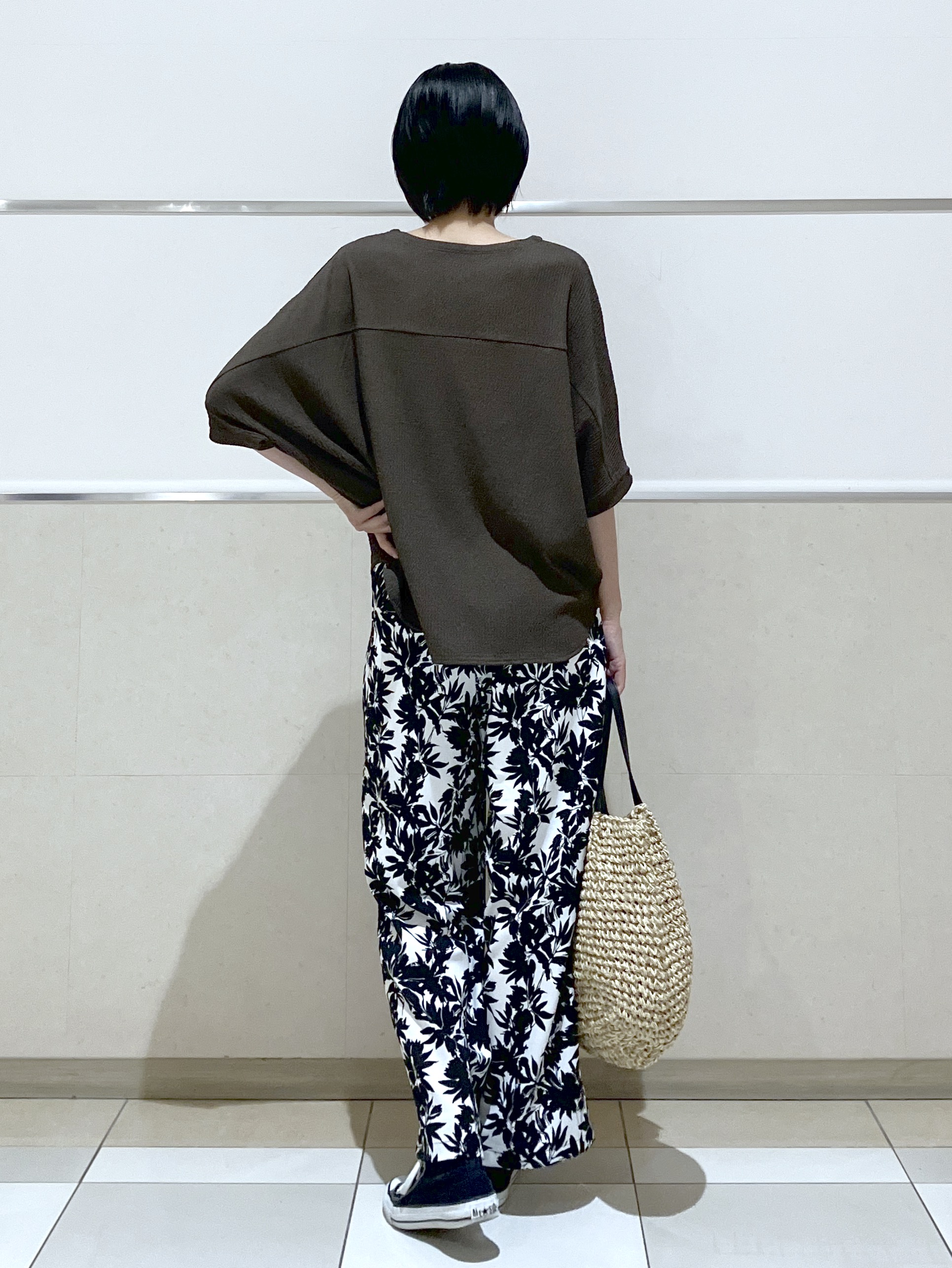 eriko さんの「Dessin｜シュリンクジャージ カットソー」を使ったコーディネート