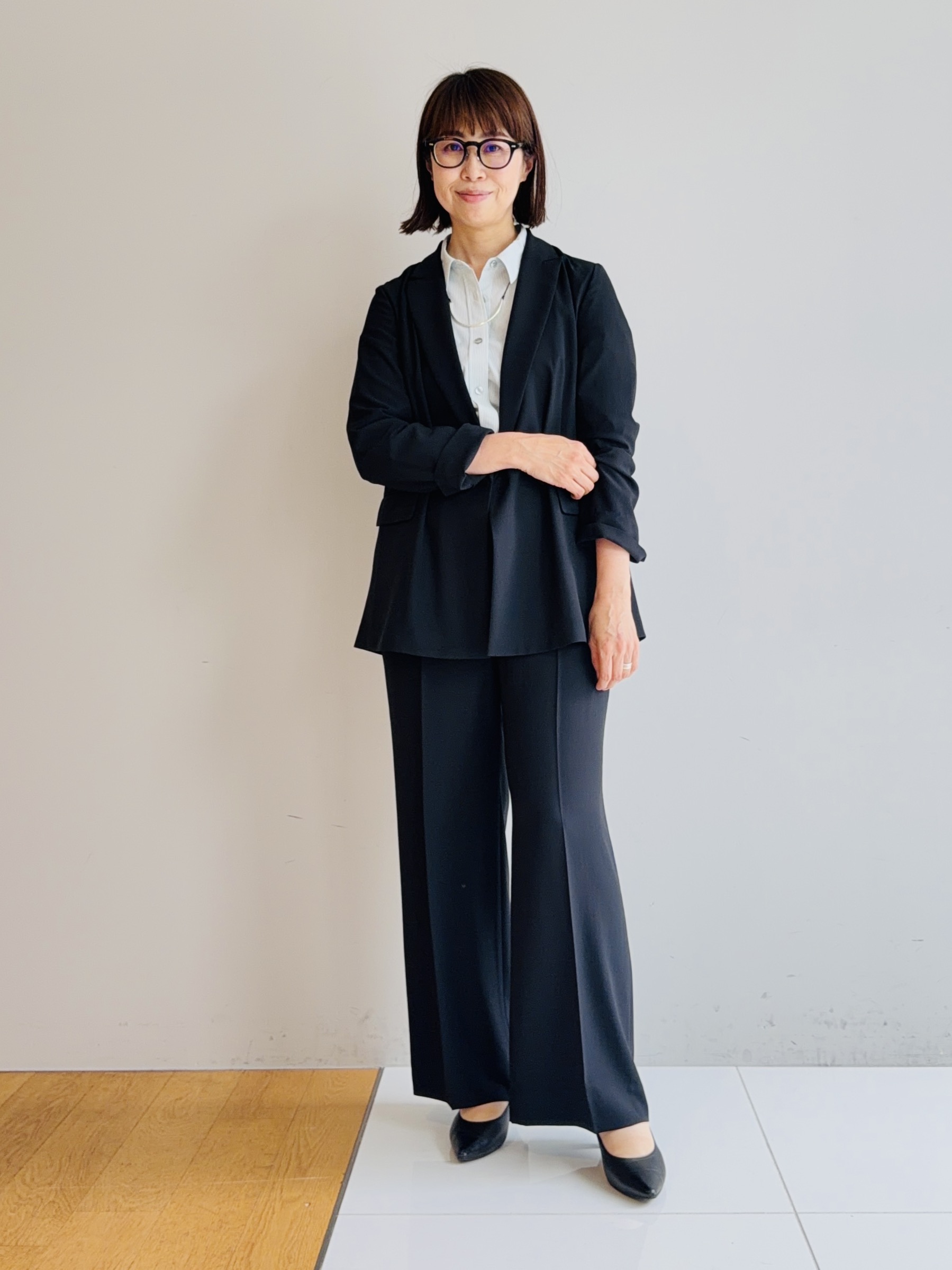 murayamaさんの「INDIVI｜【洗える／UVケア／ベルト付】サッカー素材シャツ」を使ったコーディネート