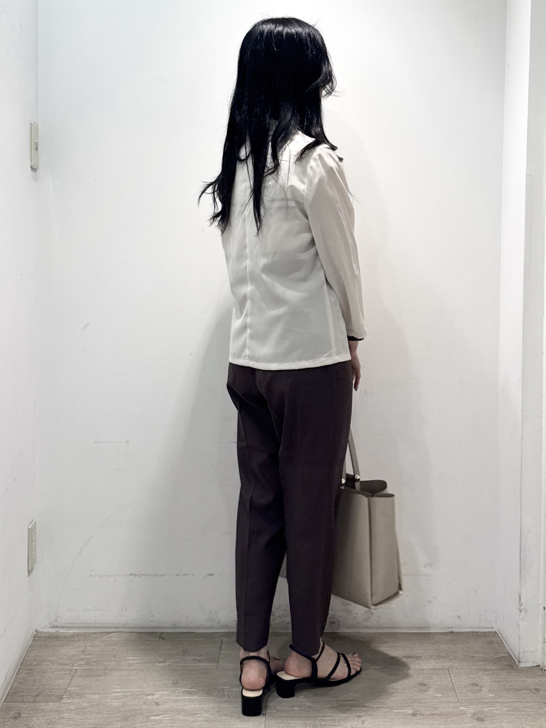 yuicciさんの「OPAQUE.CLIP｜【接触冷感／防シワ】ひんやり7分袖テーラードジャケット《洗濯機OK》」を使ったコーディネート
